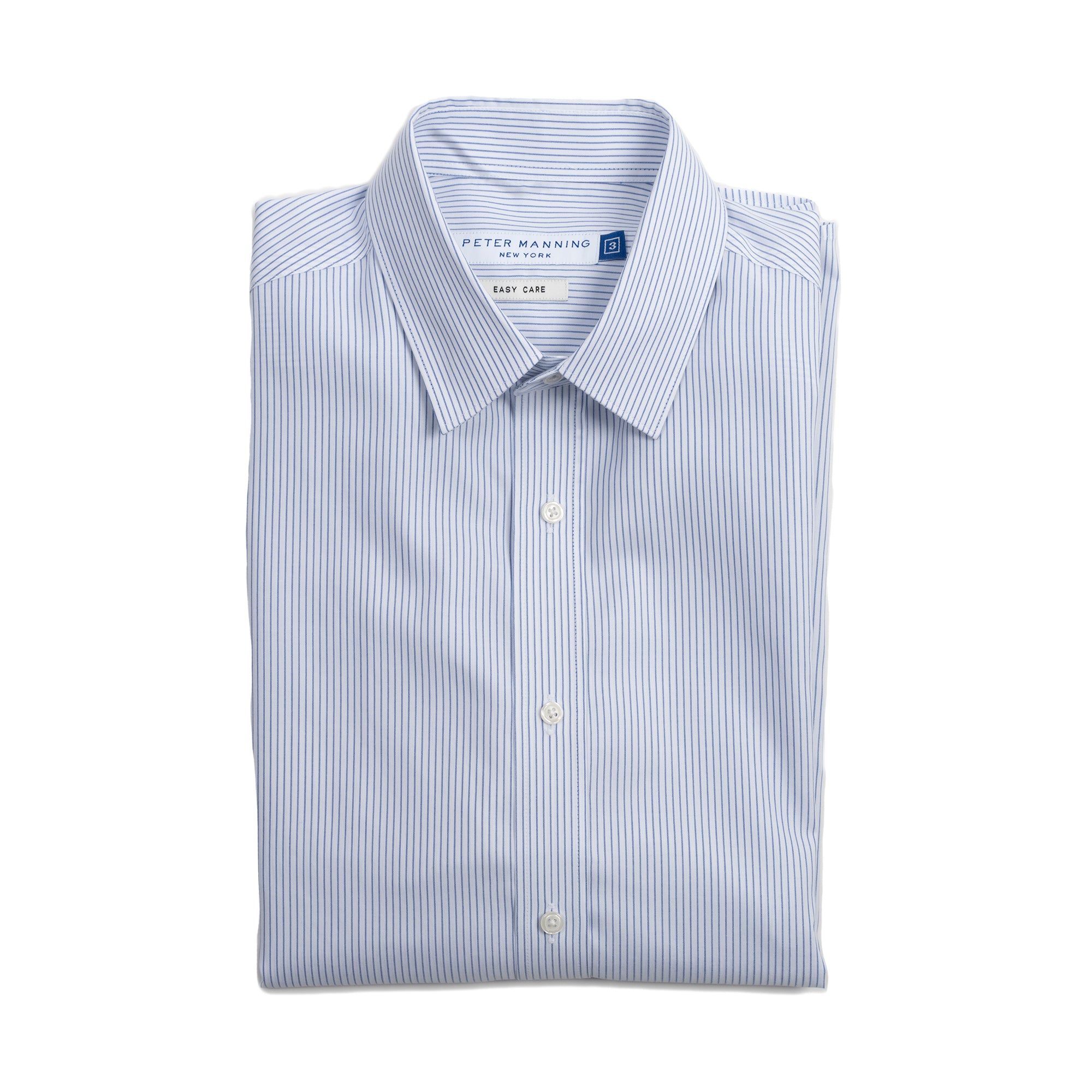 Easy Care Dress Shirt Standard Fit - Blue Pinstripe