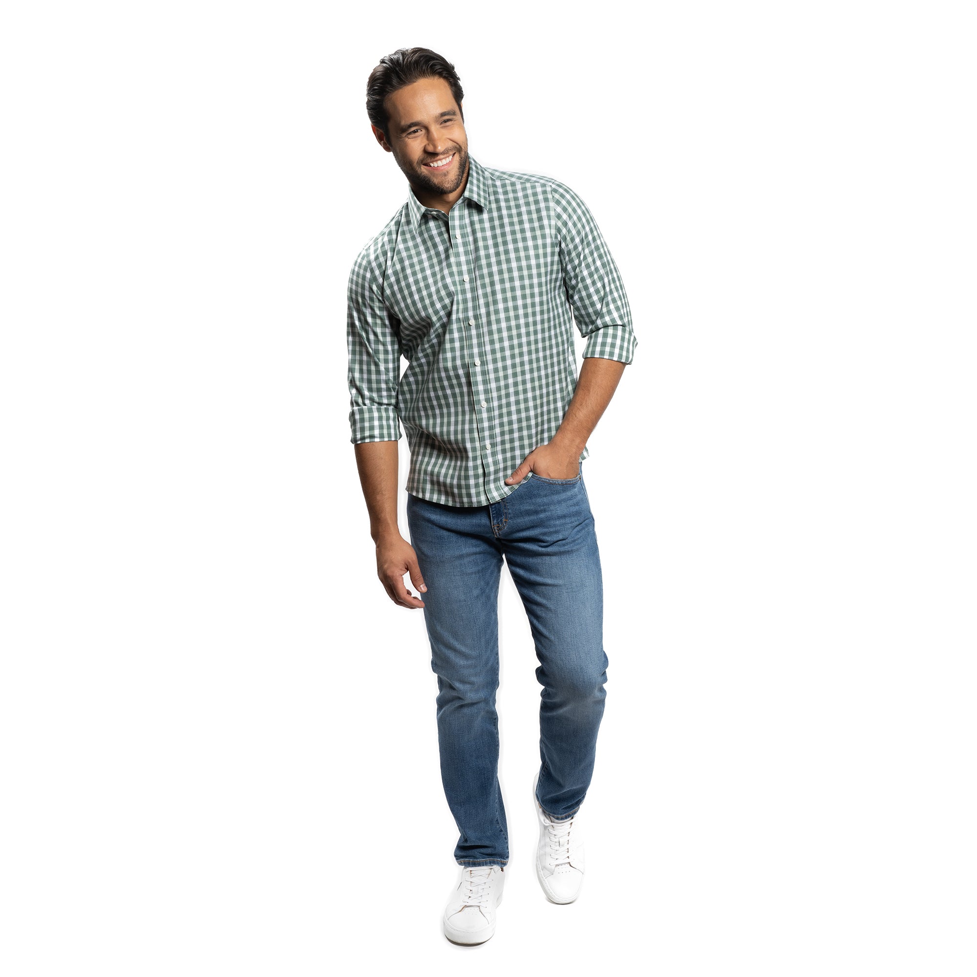 Easy Care Everyday Shirt - Olive Plaid
