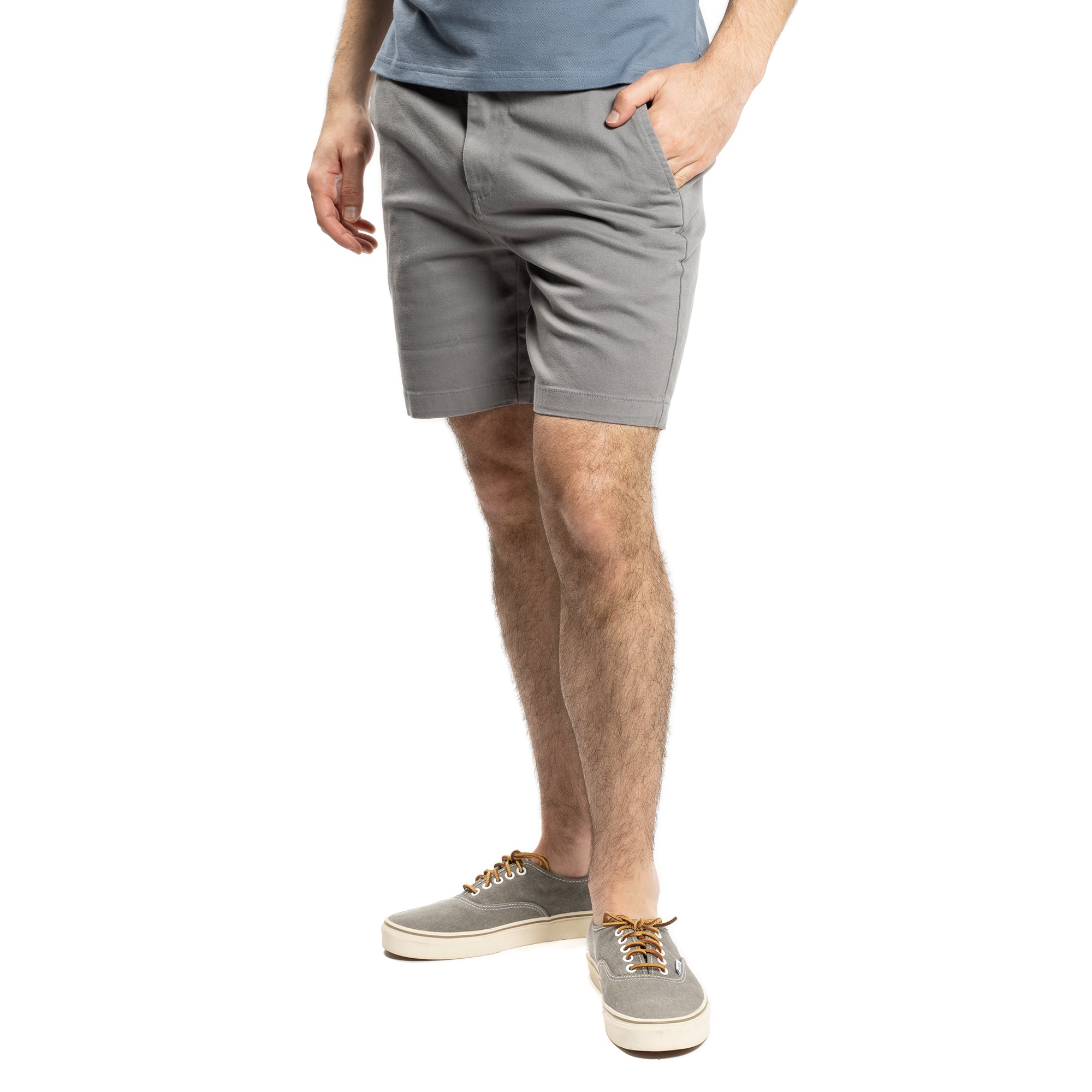 Stretch Chino Shorts - Grey
