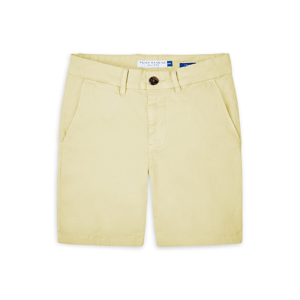 Stretch Chino Shorts - Pale Yellow