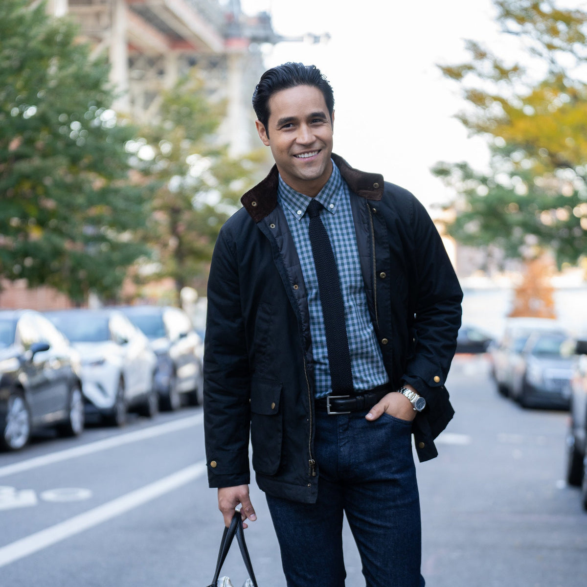 Waxed Jacket Black Peter Manning: Quality Clothes, Proper Fit