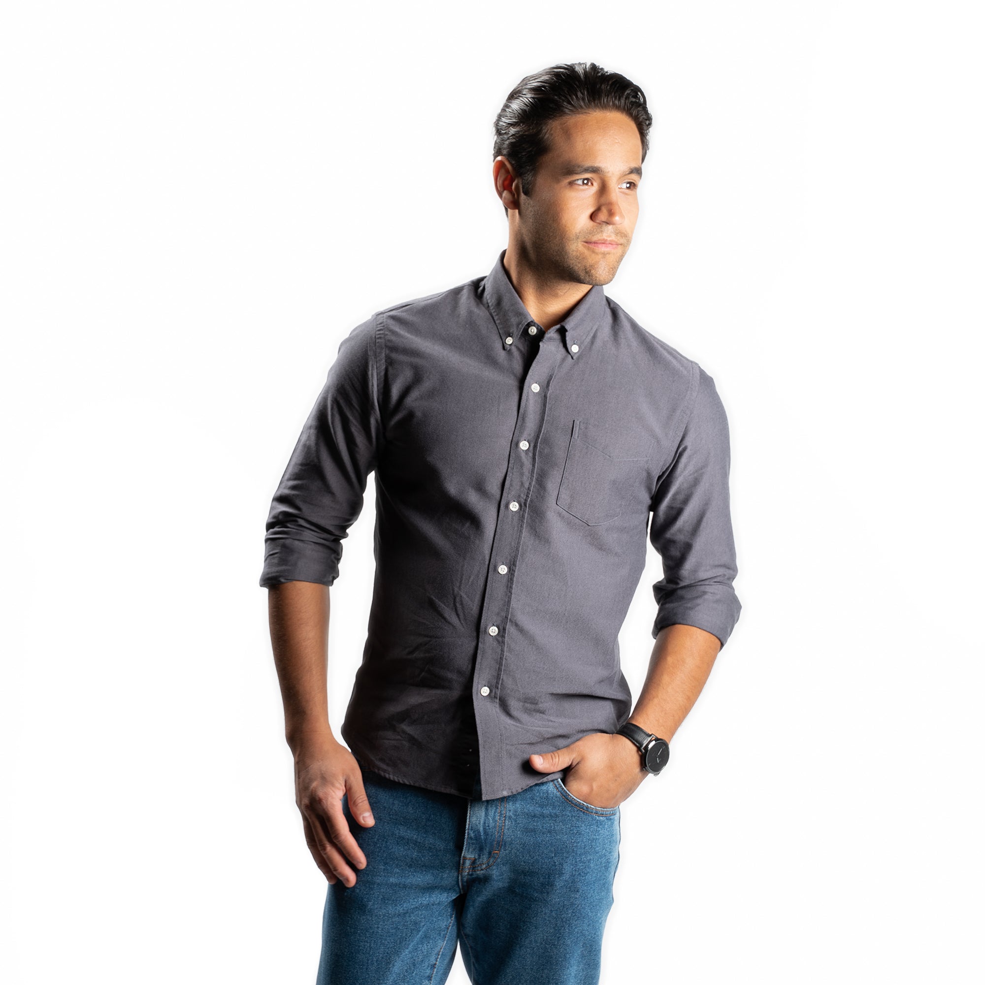 Weekend Oxford Standard Fit - Charcoal