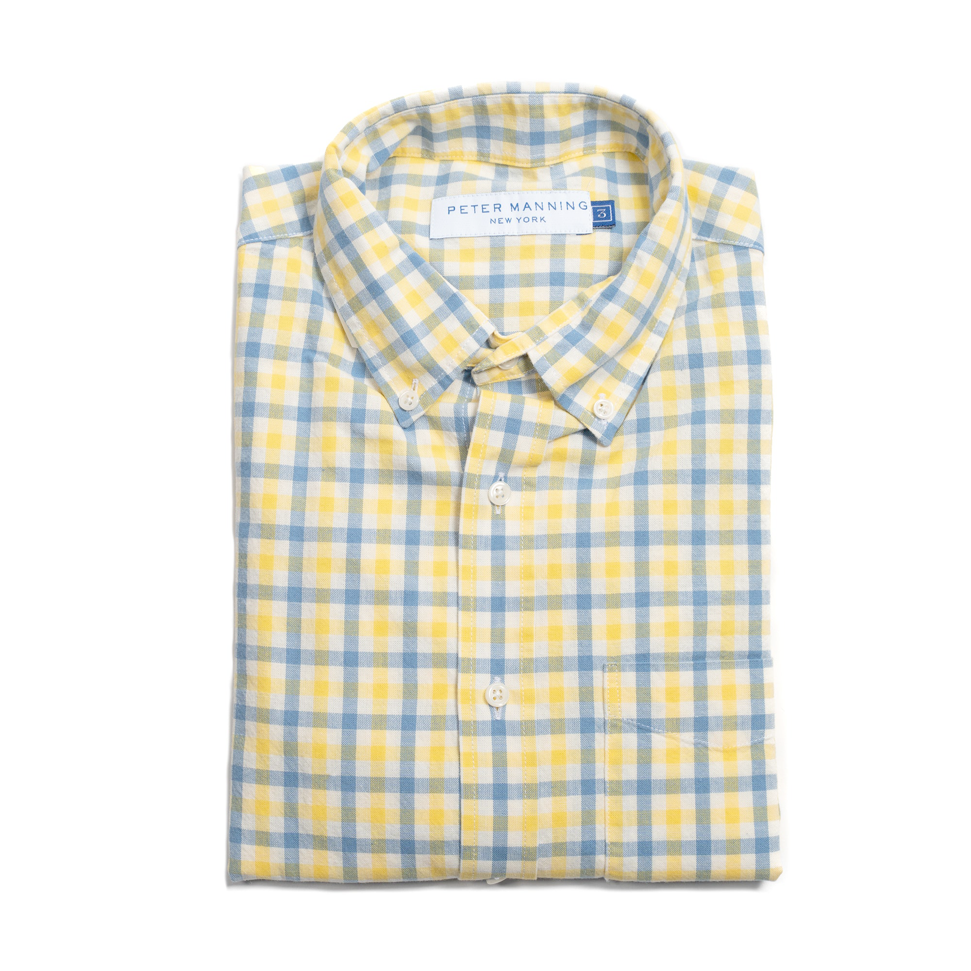 Brooklyn Chambray Shirt - Blue Yellow Check