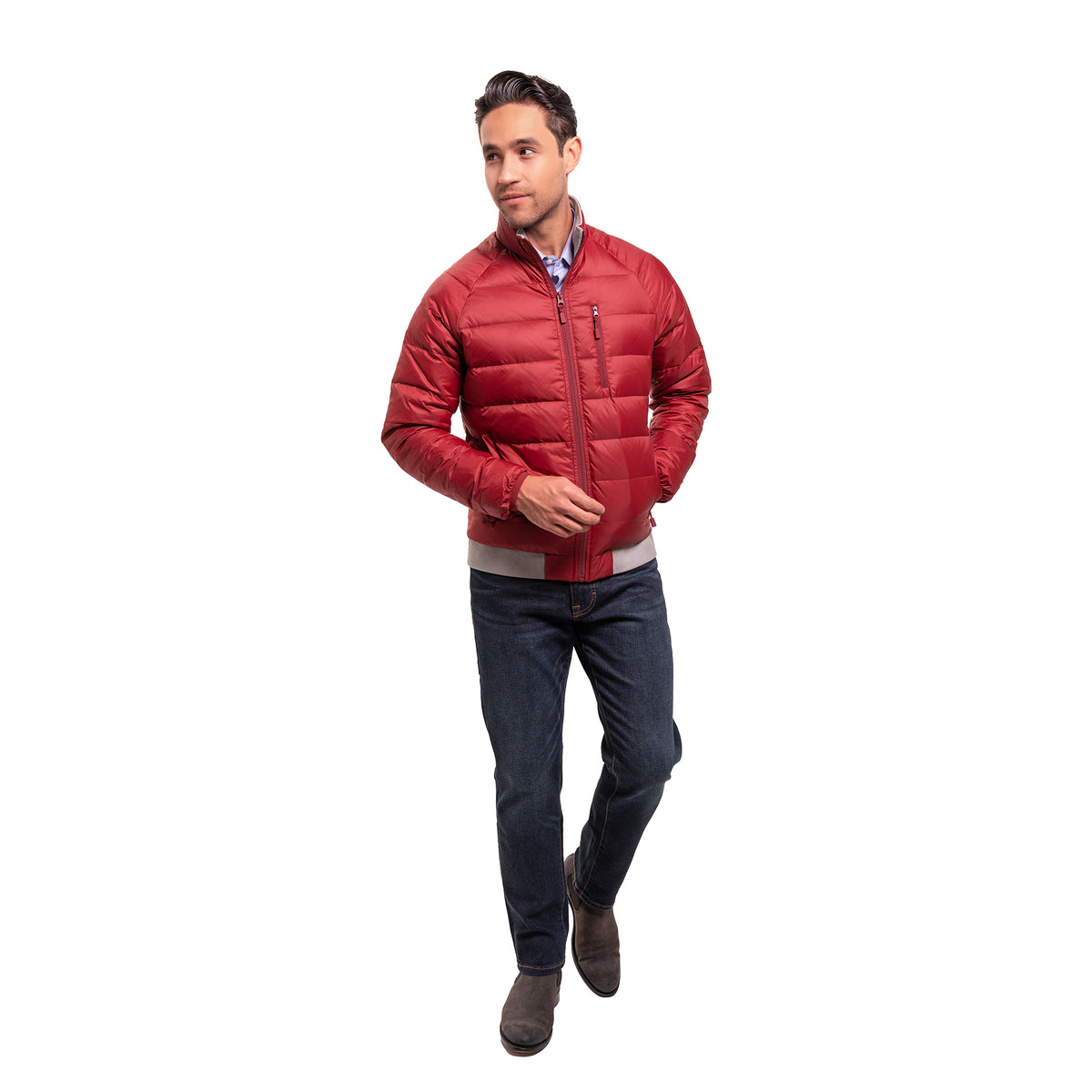 Burgundy down jacket on sale men's