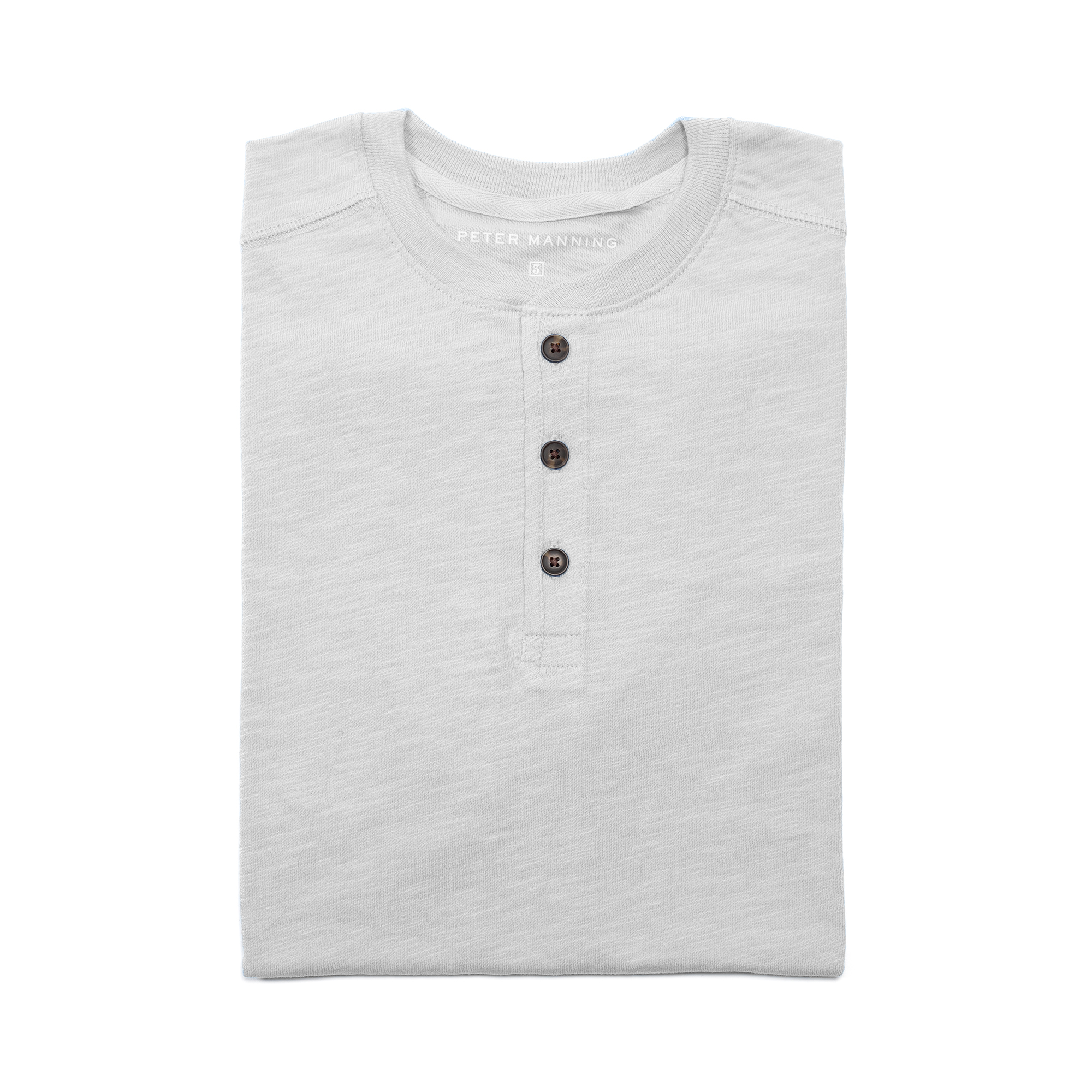 Henley Shirt Short Sleeve - Light Grey