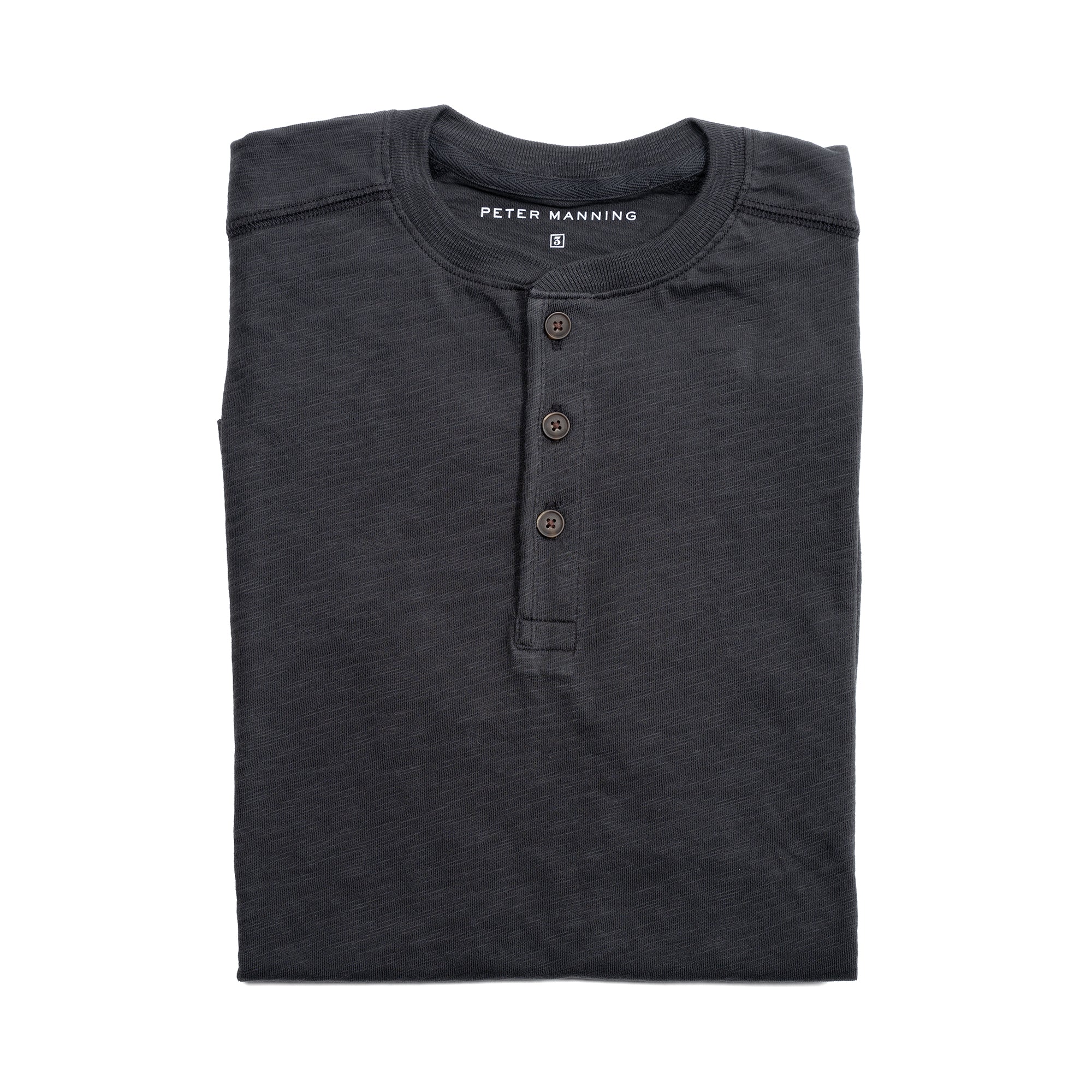 Henley Shirt Short Sleeve - Black