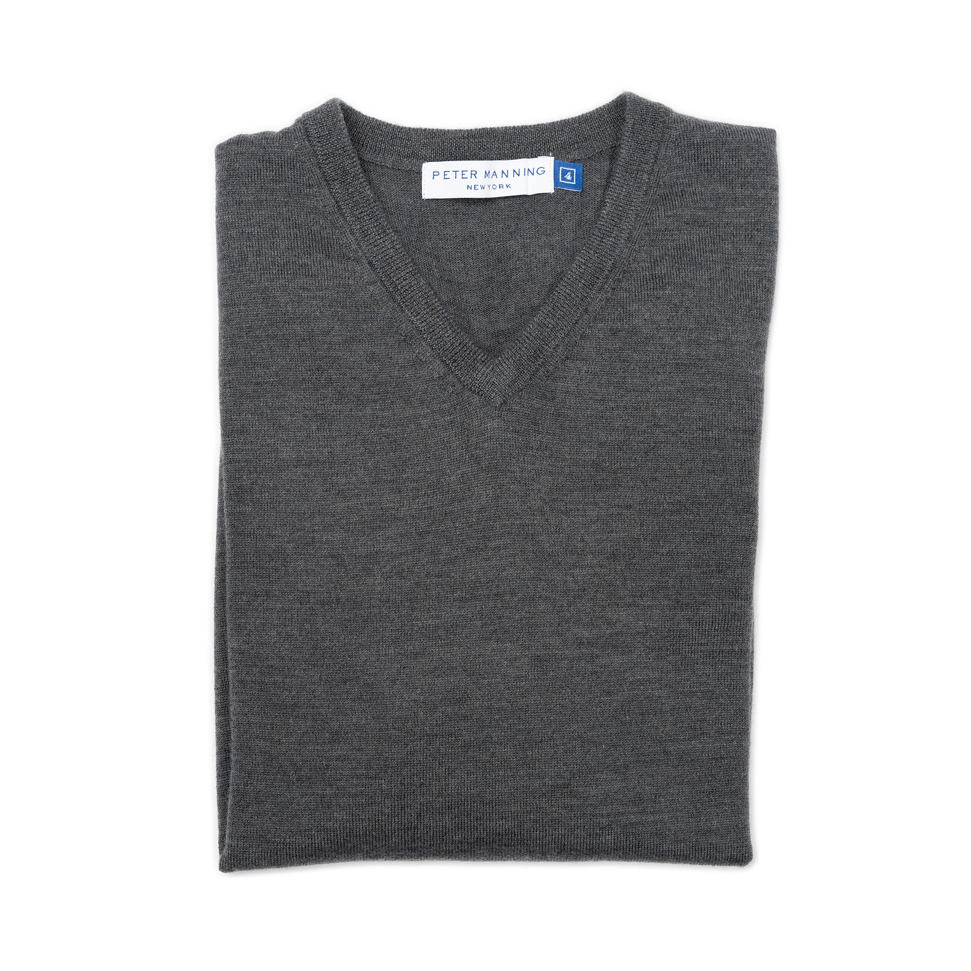 Wool Sweaters V Neck - Grey