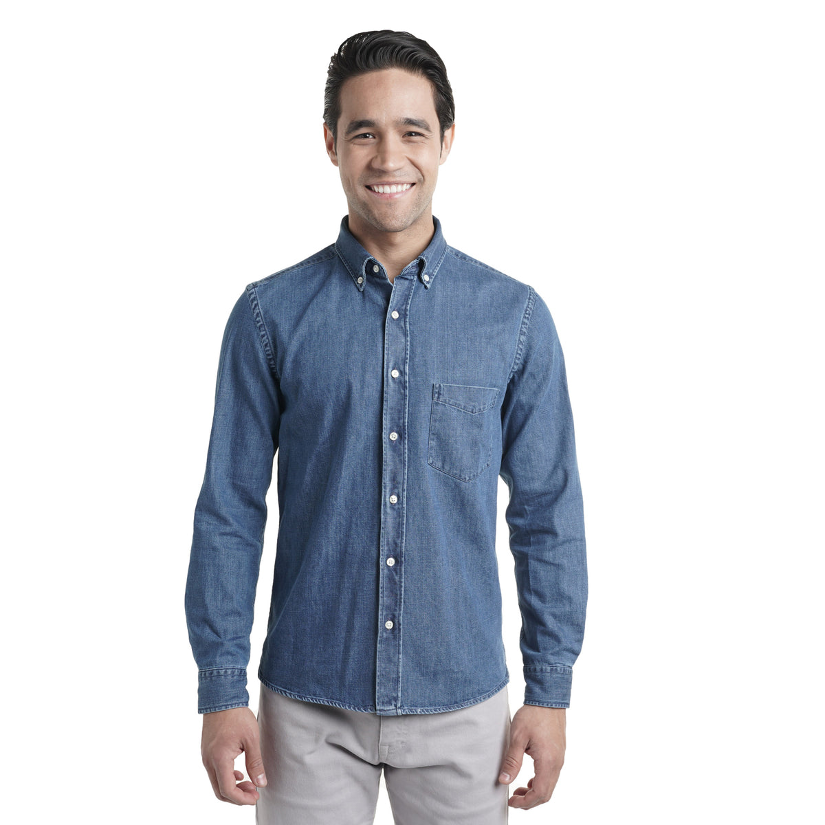 Denim Shirts Slim Fit, Medium Wash