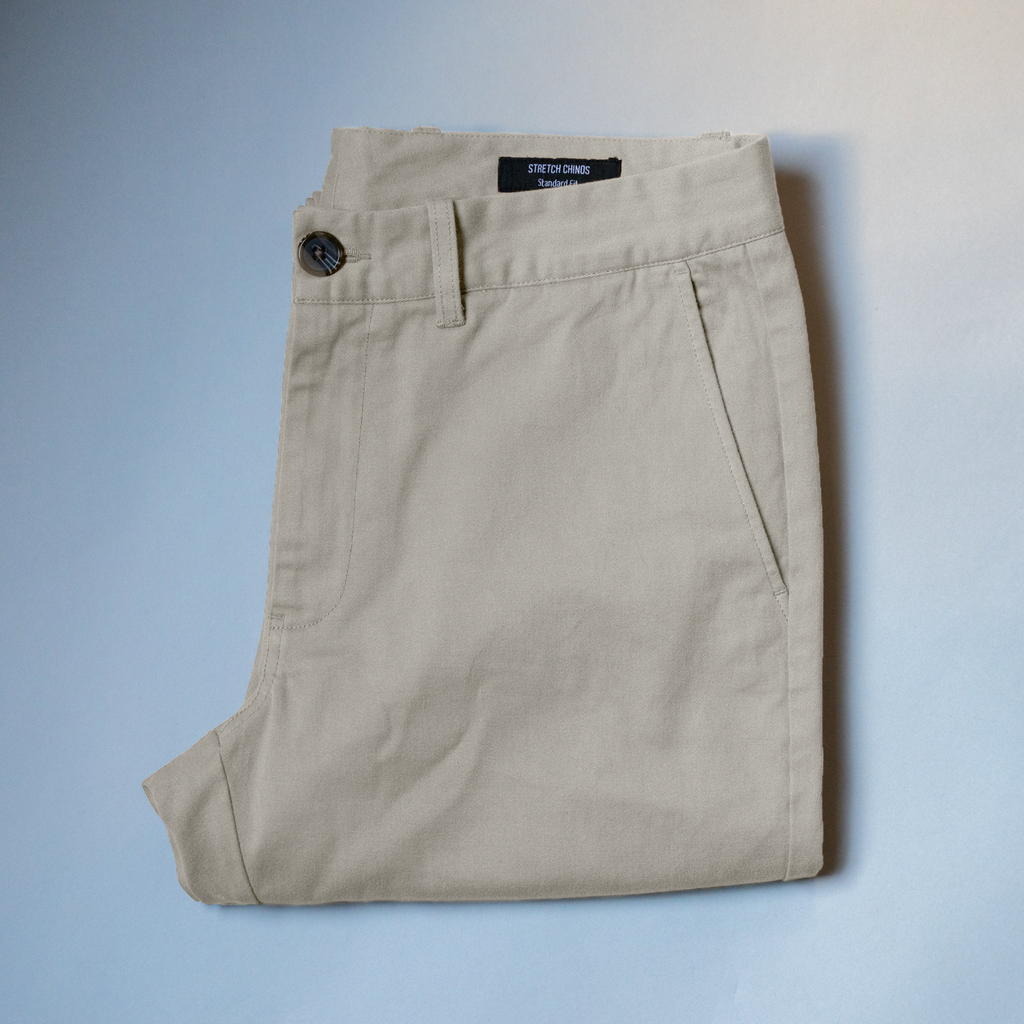 Stretch Chinos Slim Fit, Grey | Peter Manning NYC