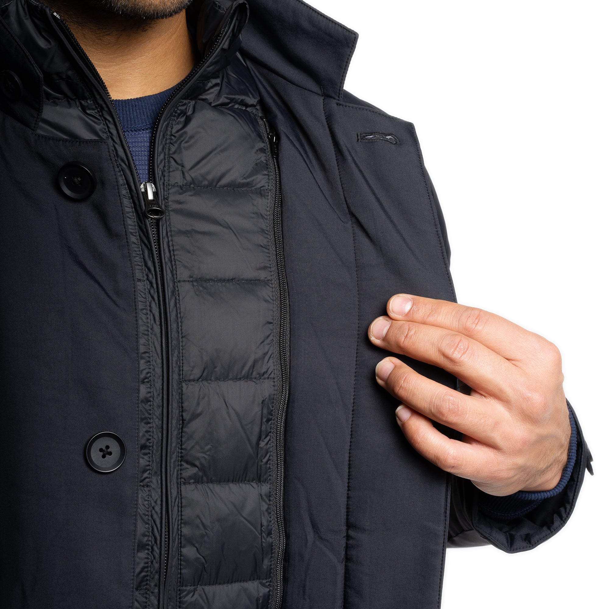 Milan Car Coat - Black