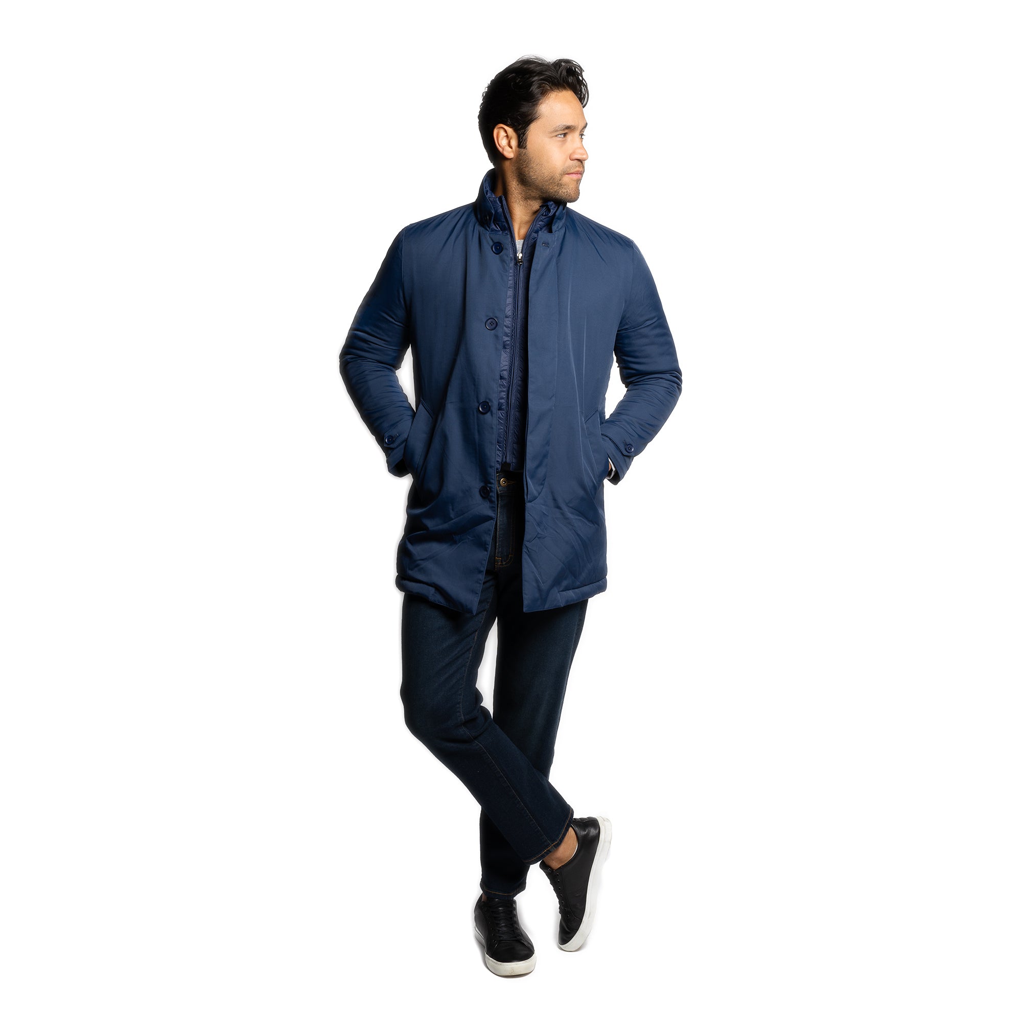 Milan Car Coat - Navy