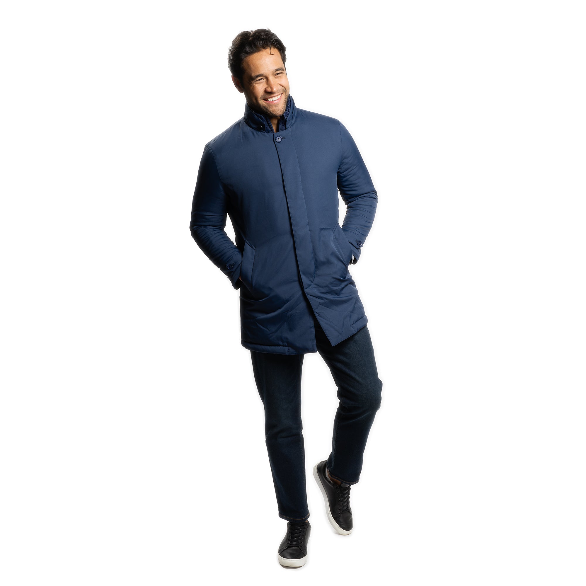 Milan Car Coat, Navy | Peter Manning NYC