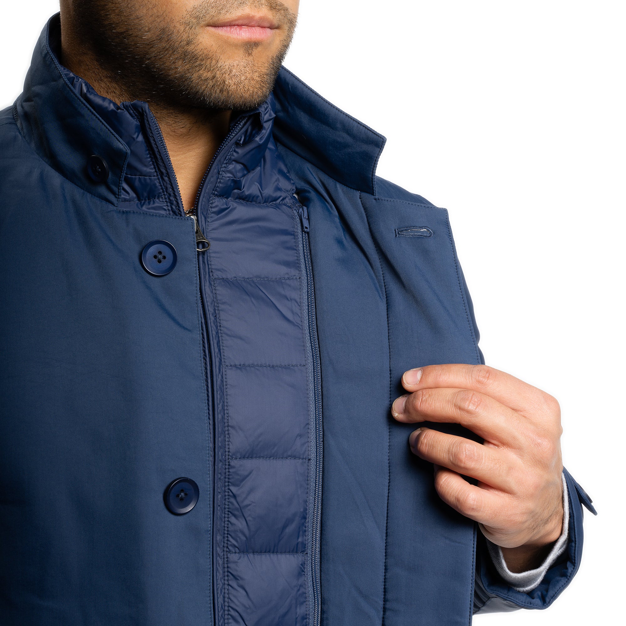 Milan Car Coat - Navy