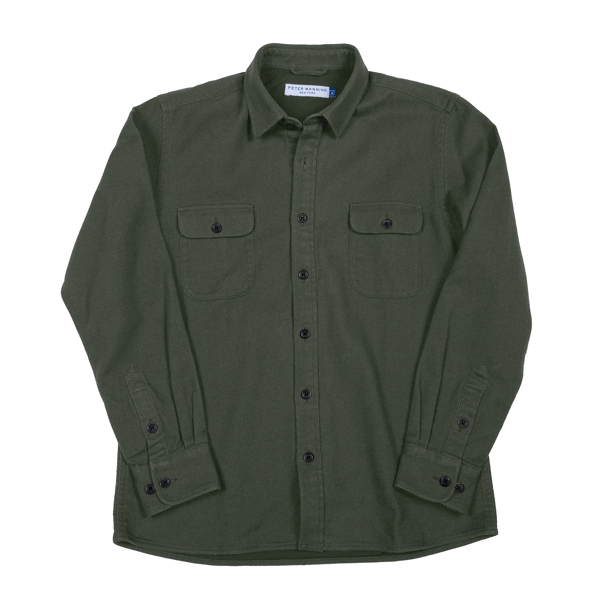 Flannel Shirt Jackets - Forest Green