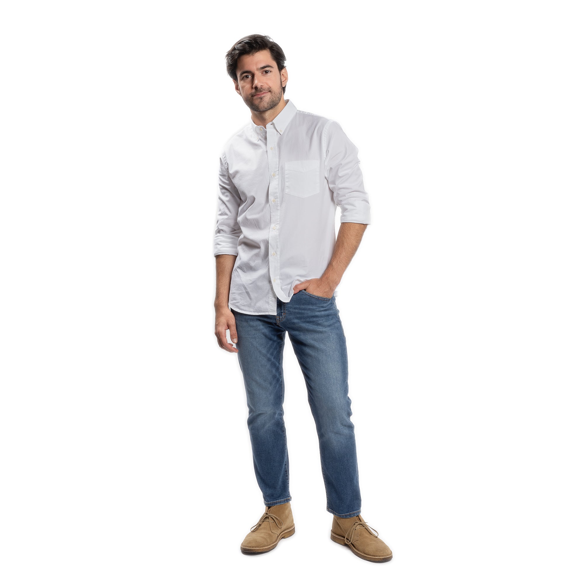 Everyday Stretch Oxford Slim Fit -  White