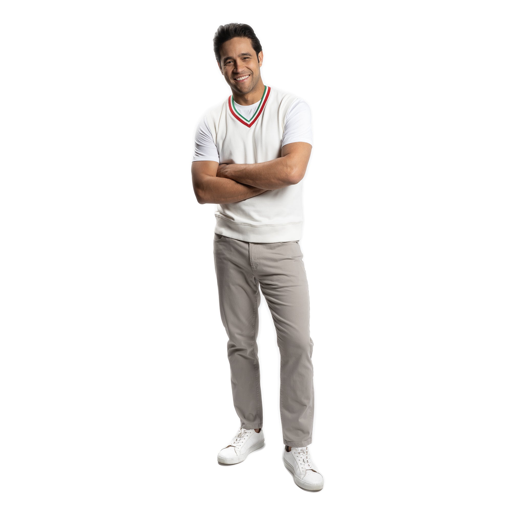 Cotton Sweater Vest - White