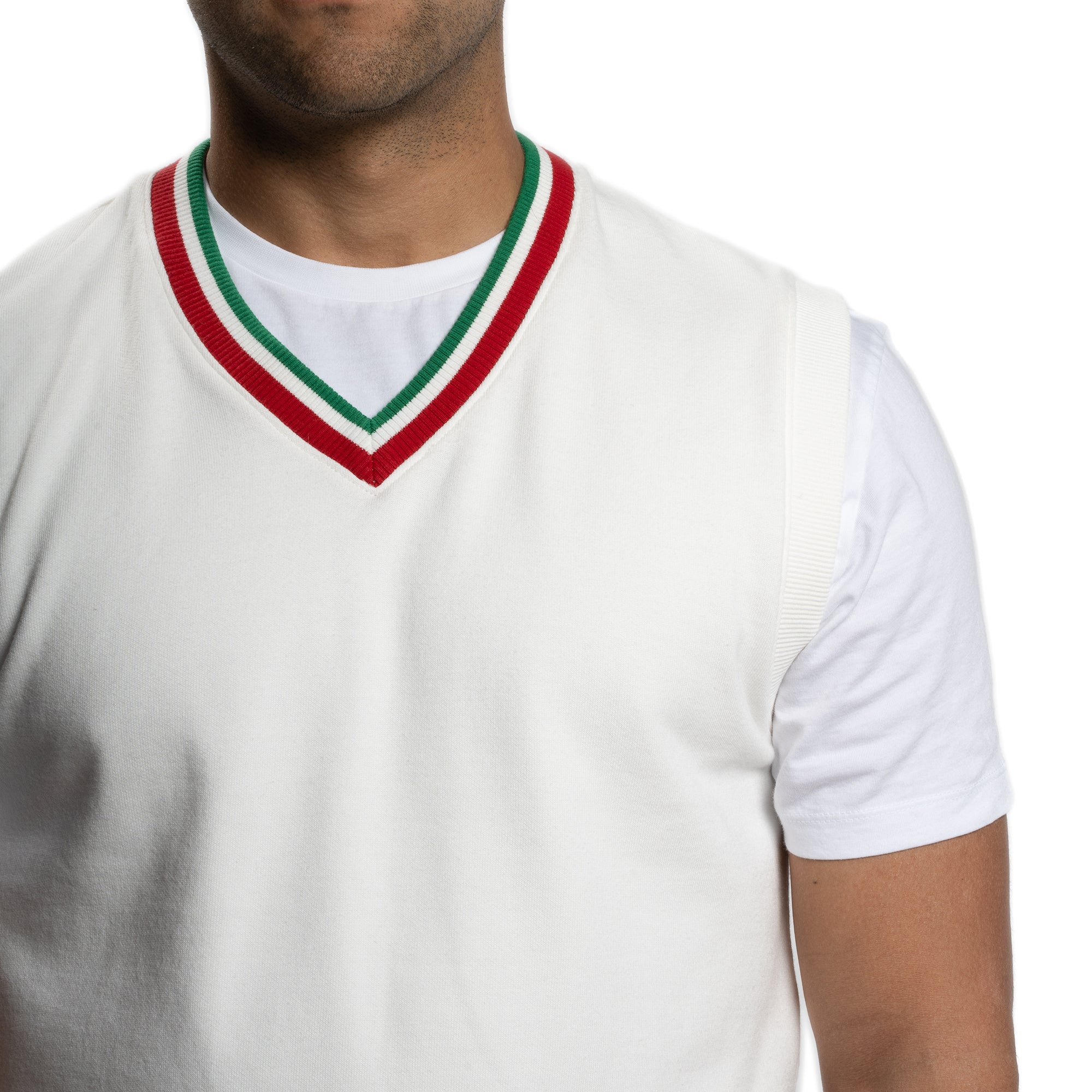 Cotton Sweater Vest - White