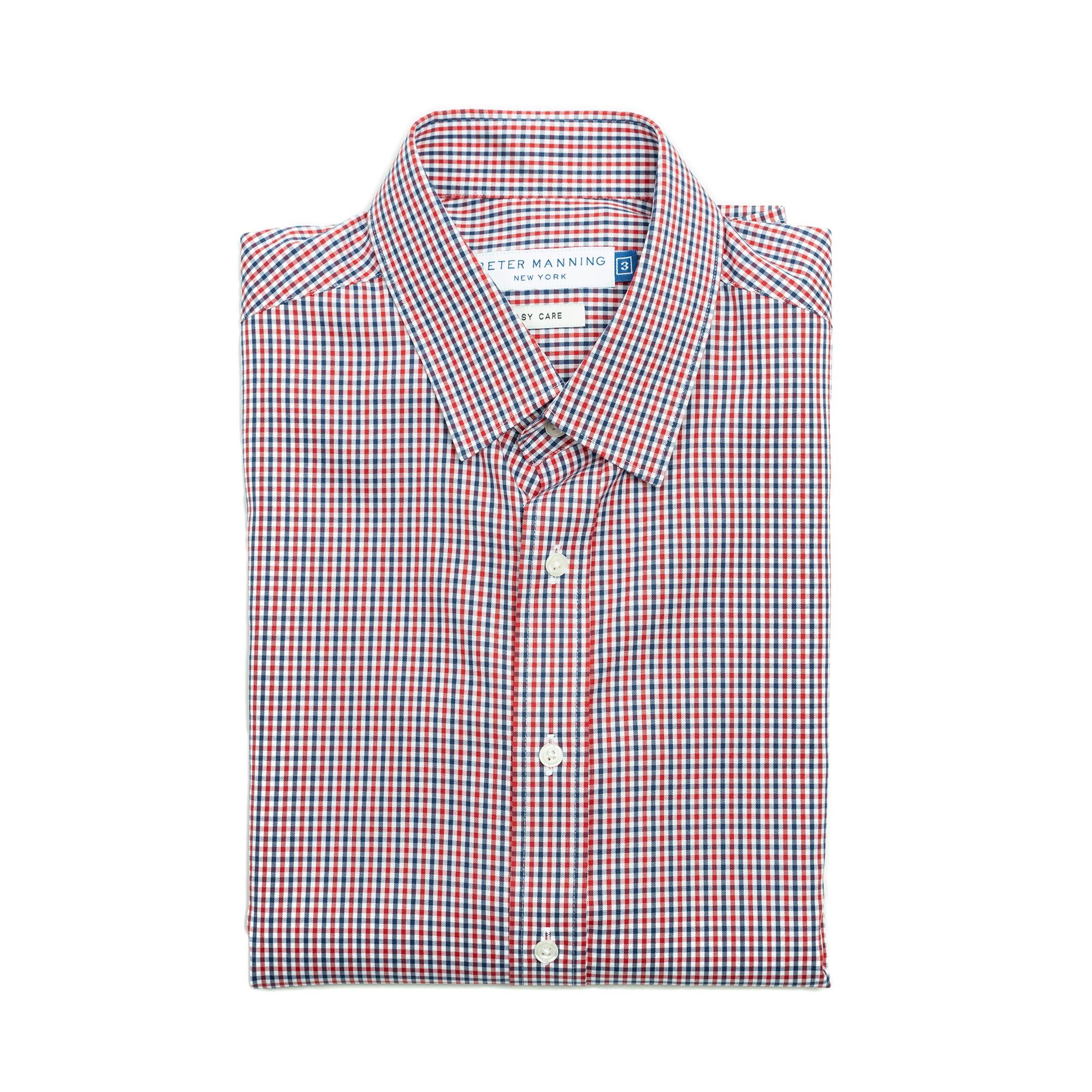Easy Care Everyday Shirt - Navy Red Tattersall