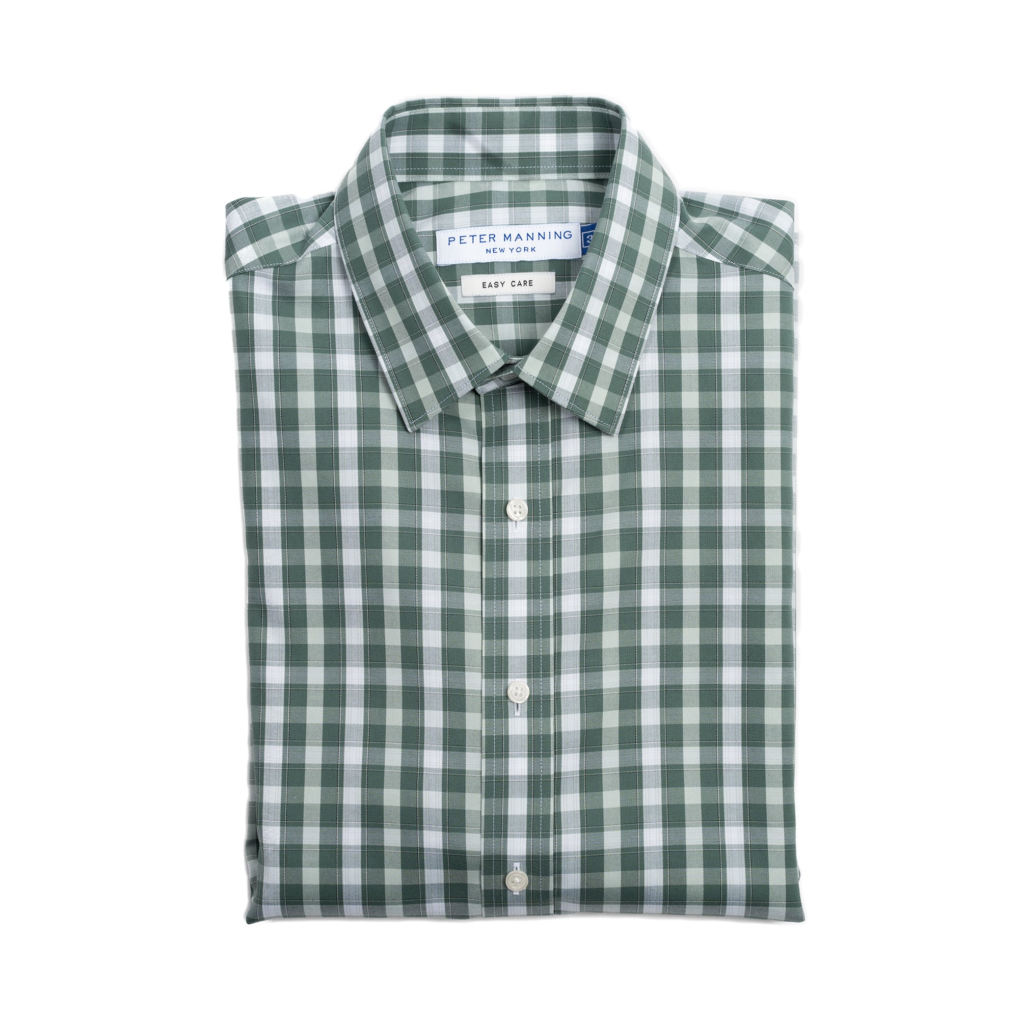 Easy Care Everyday Shirt, Olive Plaid | Peter Manning NYC