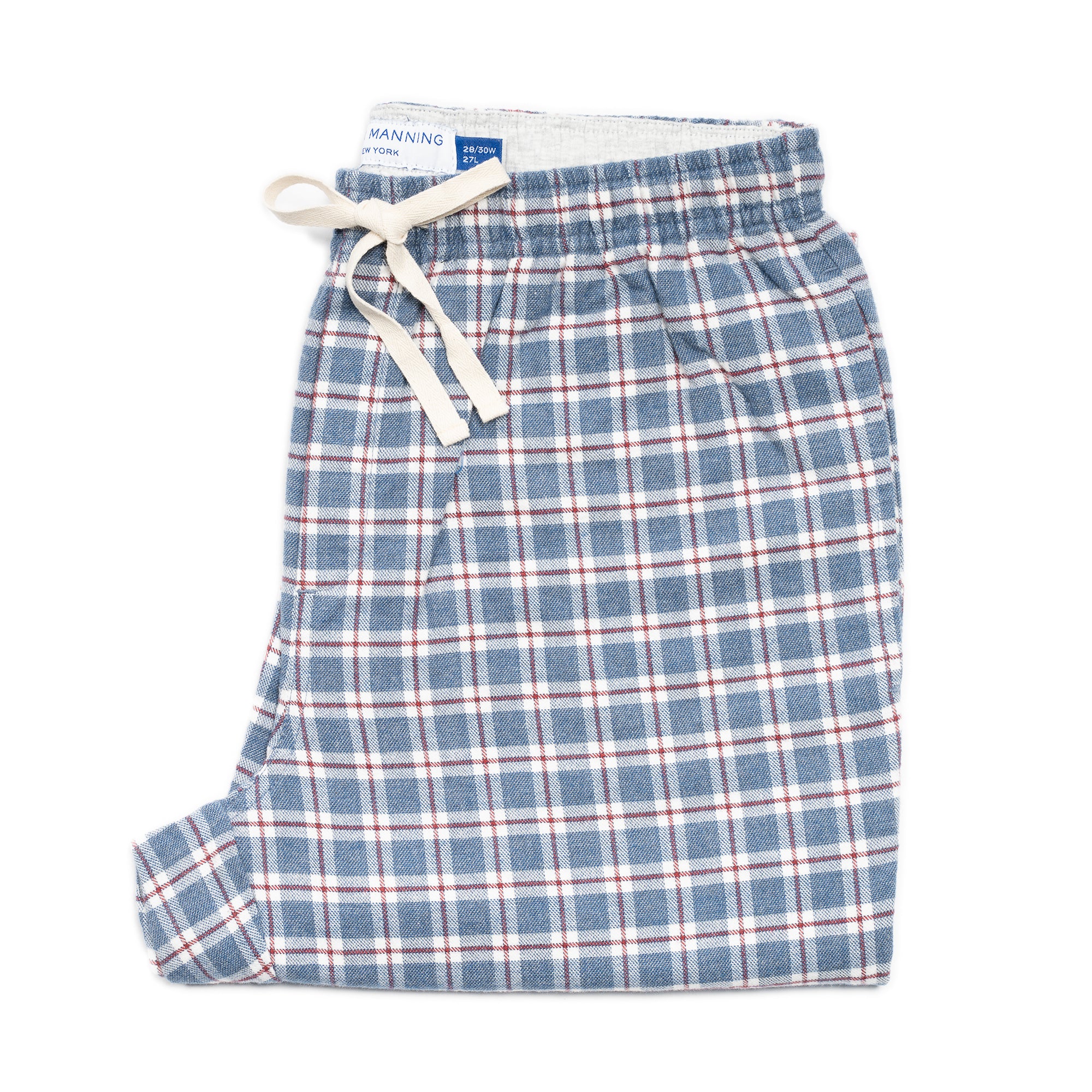 Flannel Pajama Pants -  Navy Windowpane