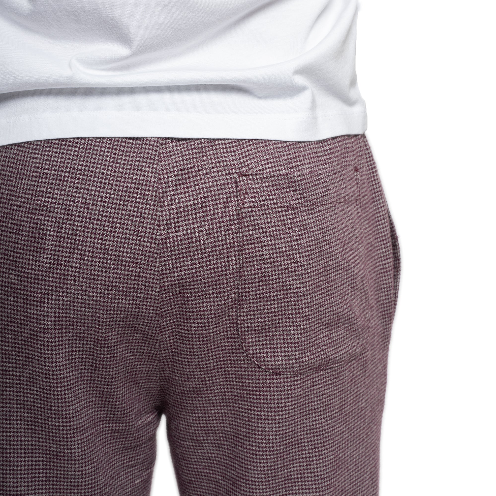 Flannel Pajama Pants - Burgundy Microcheck