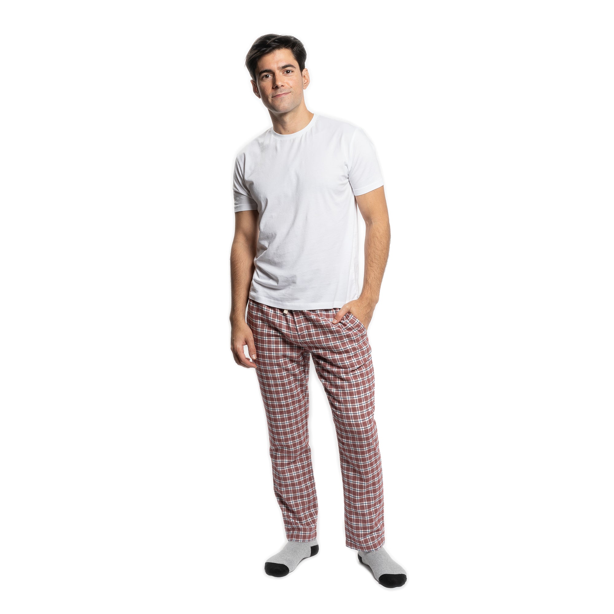 Flannel Pajama Pants - Red Windowpane