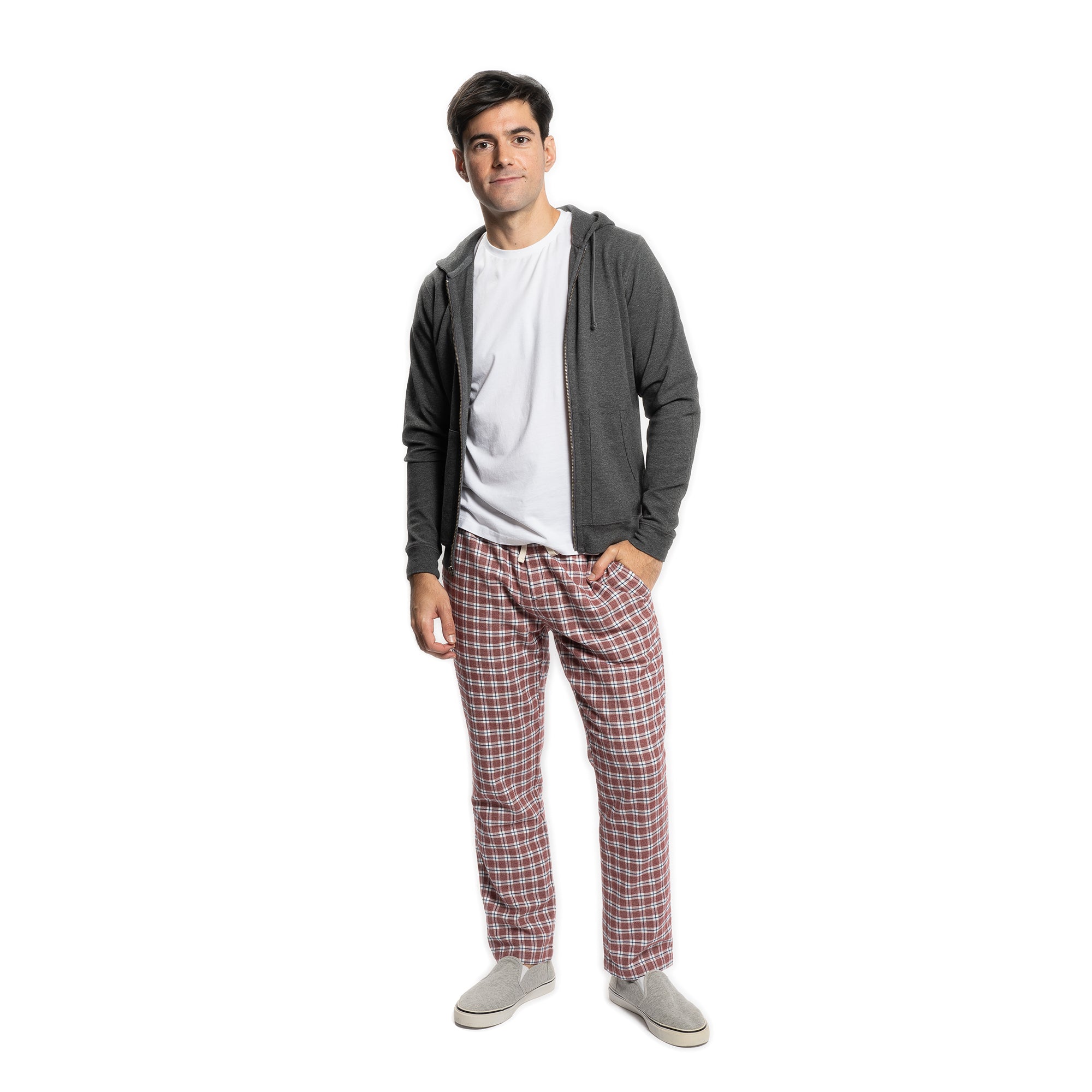 Flannel Pajama Pants - Red Windowpane