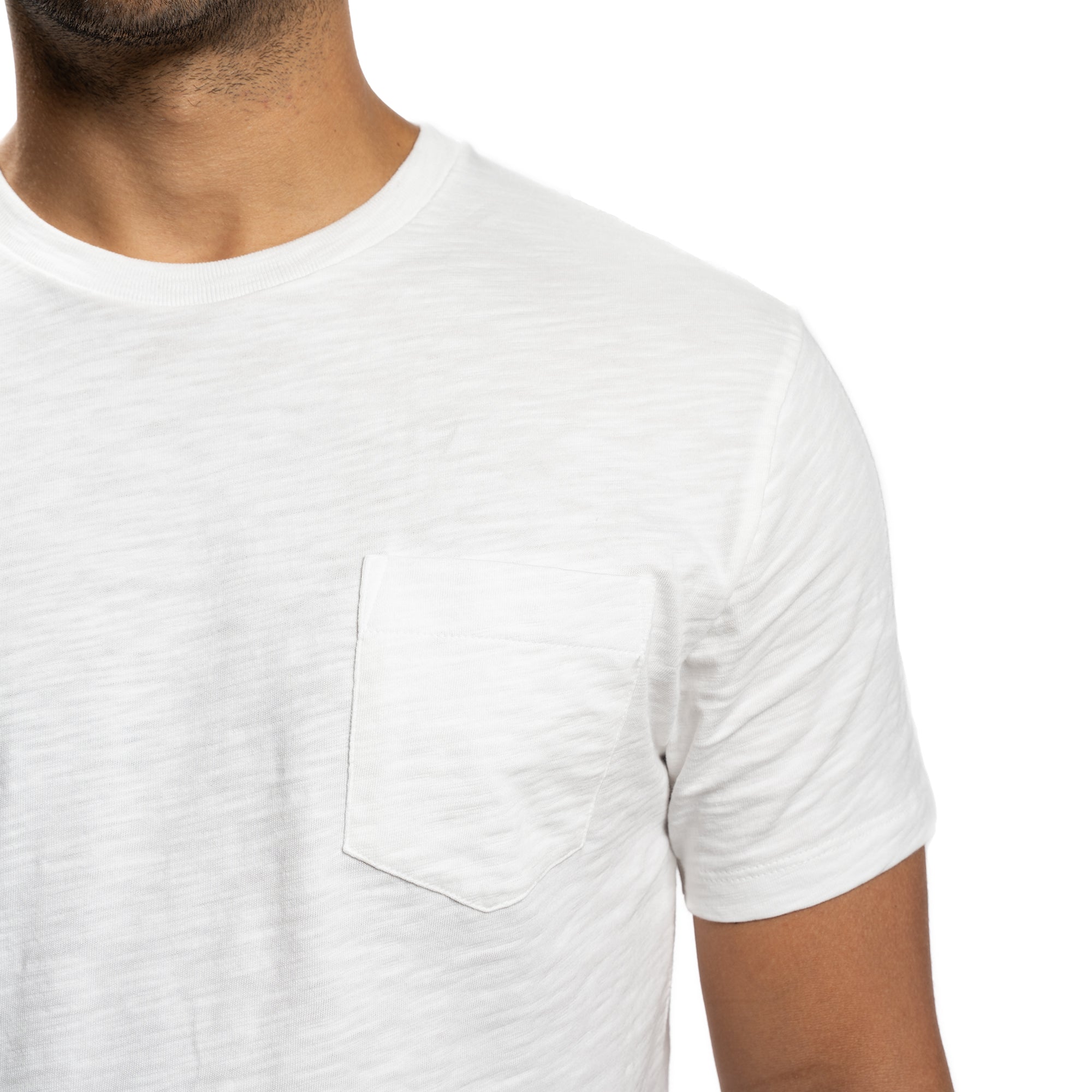 Slub Pocket T-Shirt - White