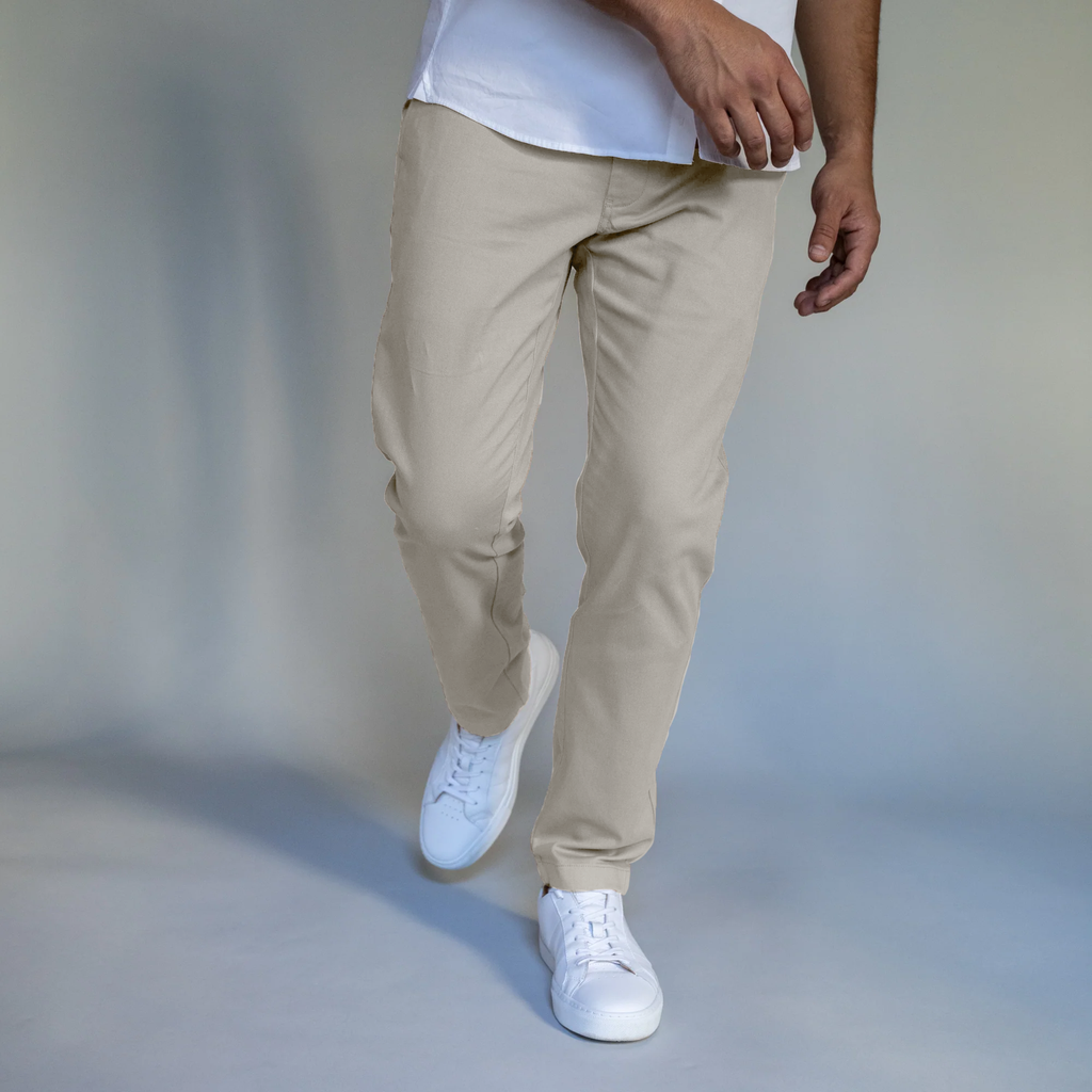 Stretch Chinos Slim Fit, Grey | Peter Manning NYC