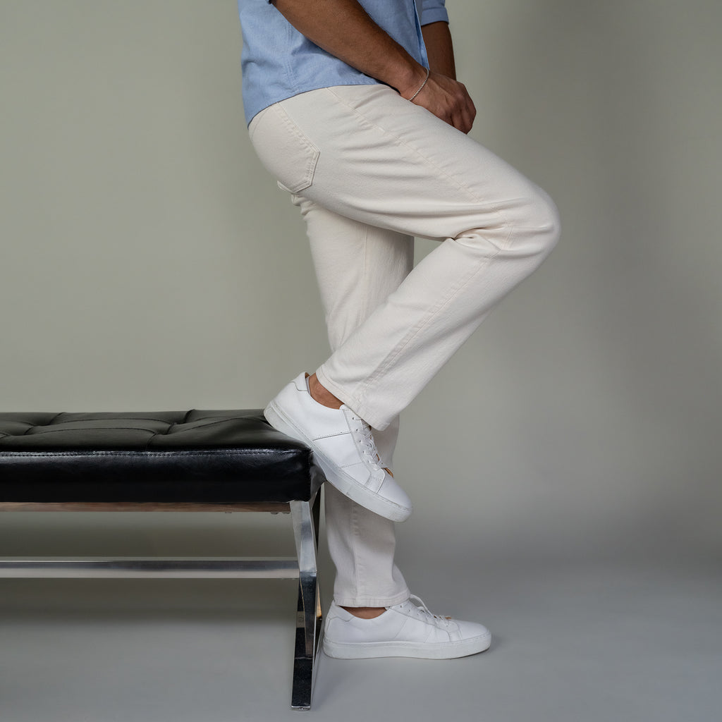 Travel Jeans Standard Fit, Stone | Peter Manning NYC