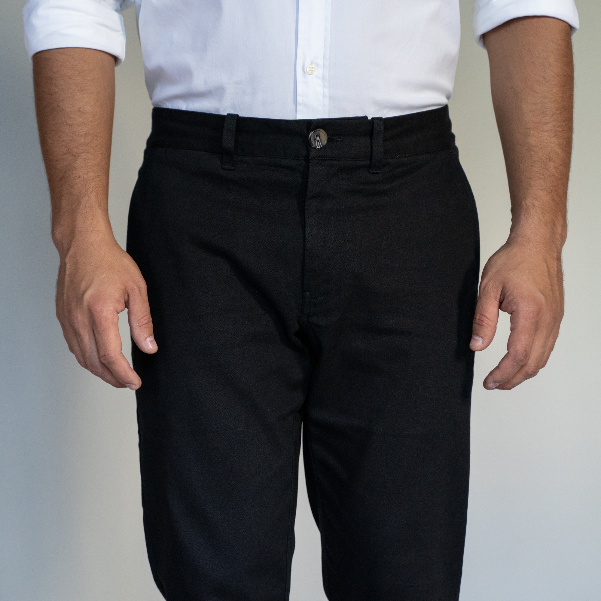 Stretch Chinos Slim Fit, Black | Peter Manning NYC Stretch Chinos Slim Fit, Black | Peter Manning NYC