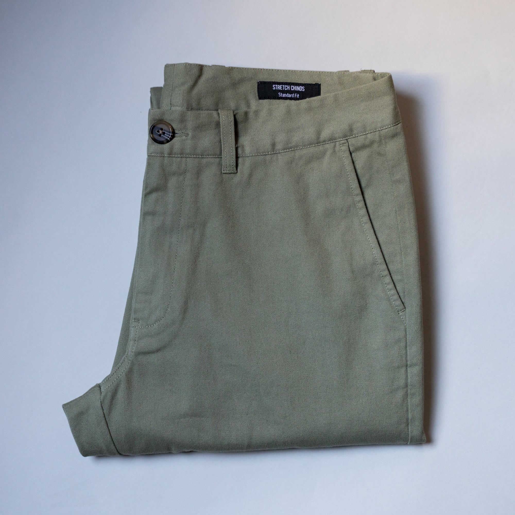 Stretch Chinos Slim Fit, Olive | Peter Manning NYC