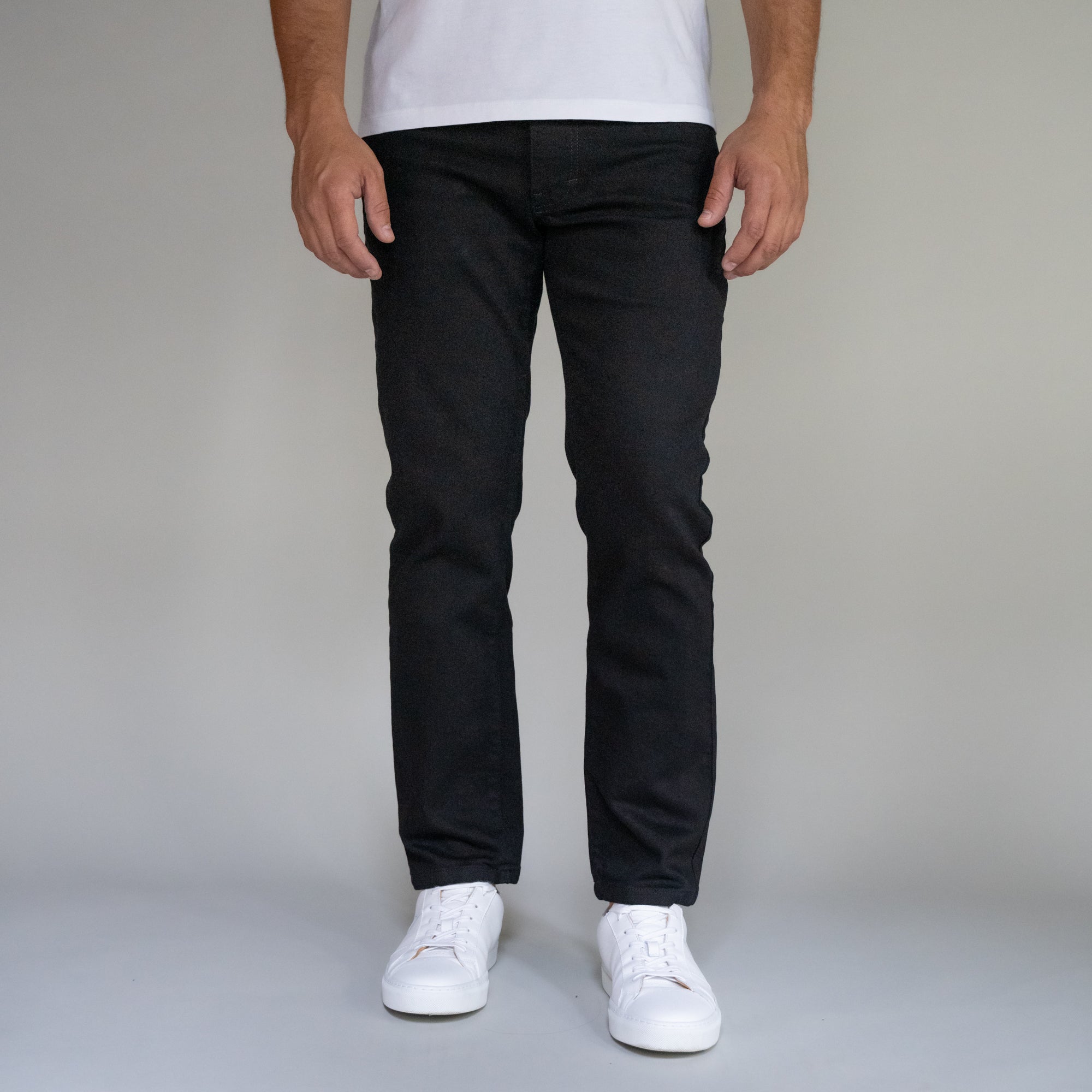 Premium Italian Denim Slim Fit, Black | Peter Manning NYC