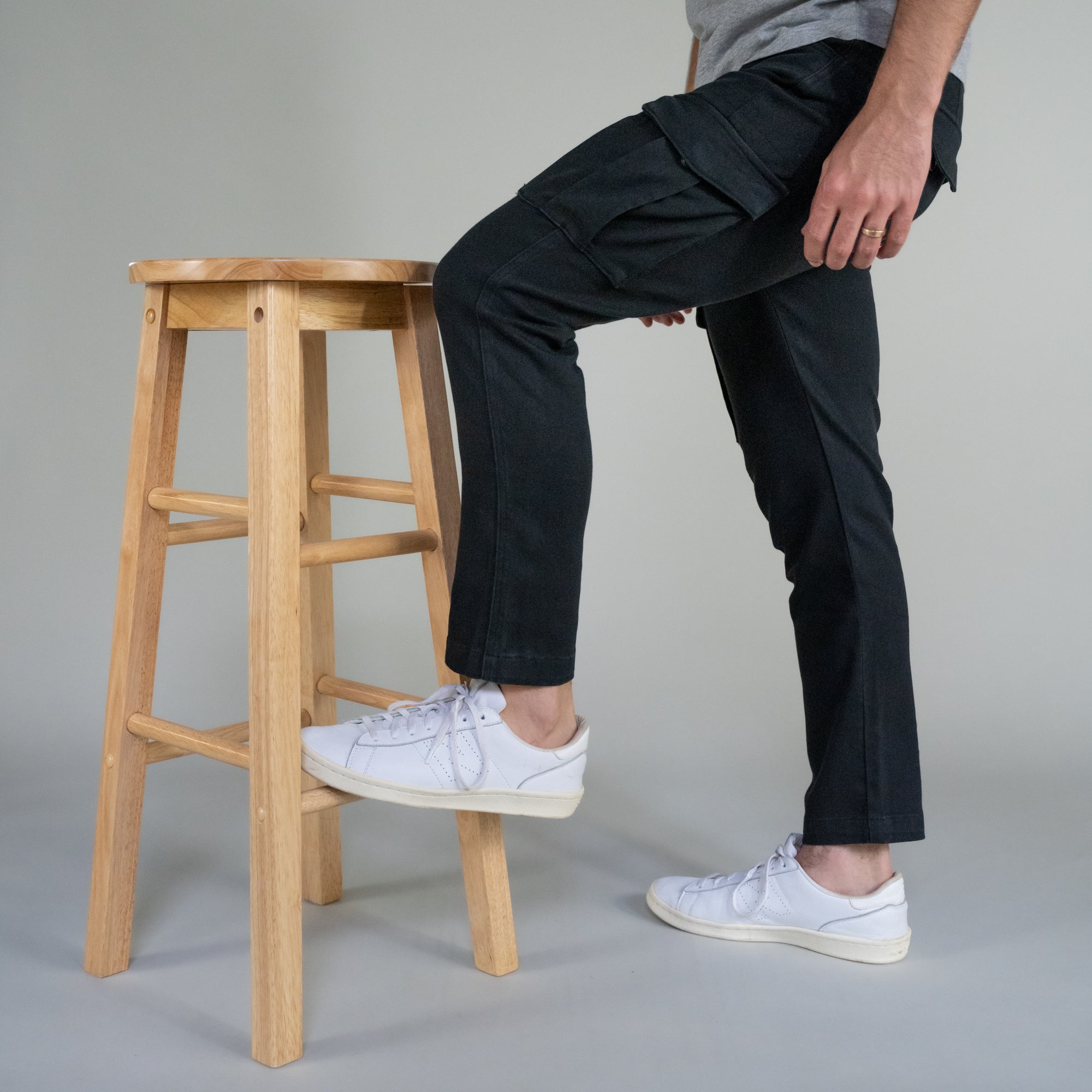 black cargo dress pants Black Alexis Belted Cargo Pants