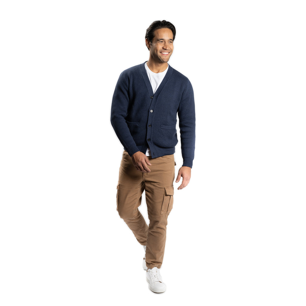Cotton Cardigan Sweaters, Navy | Peter Manning NYC