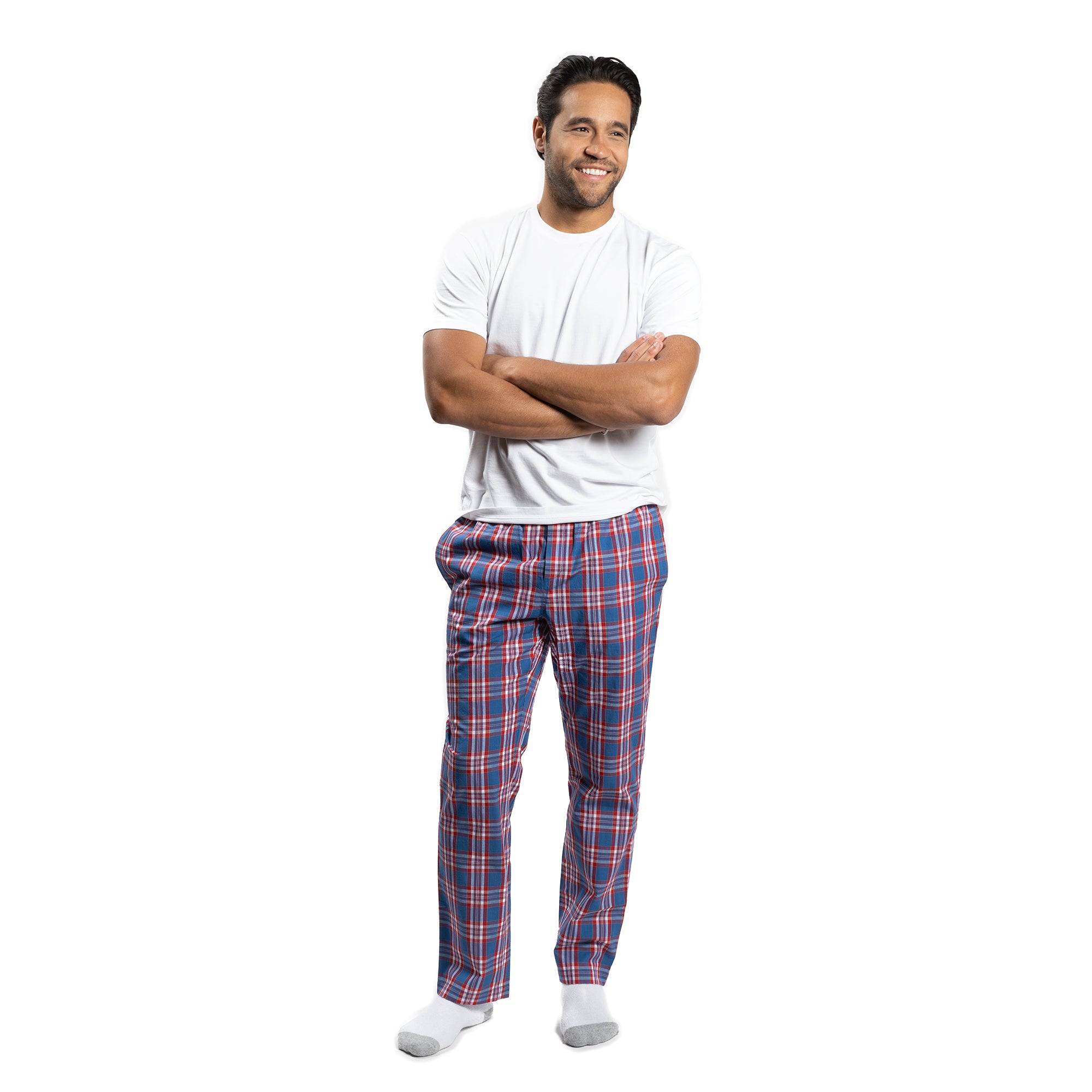 Pajama Pants - Navy Red Check