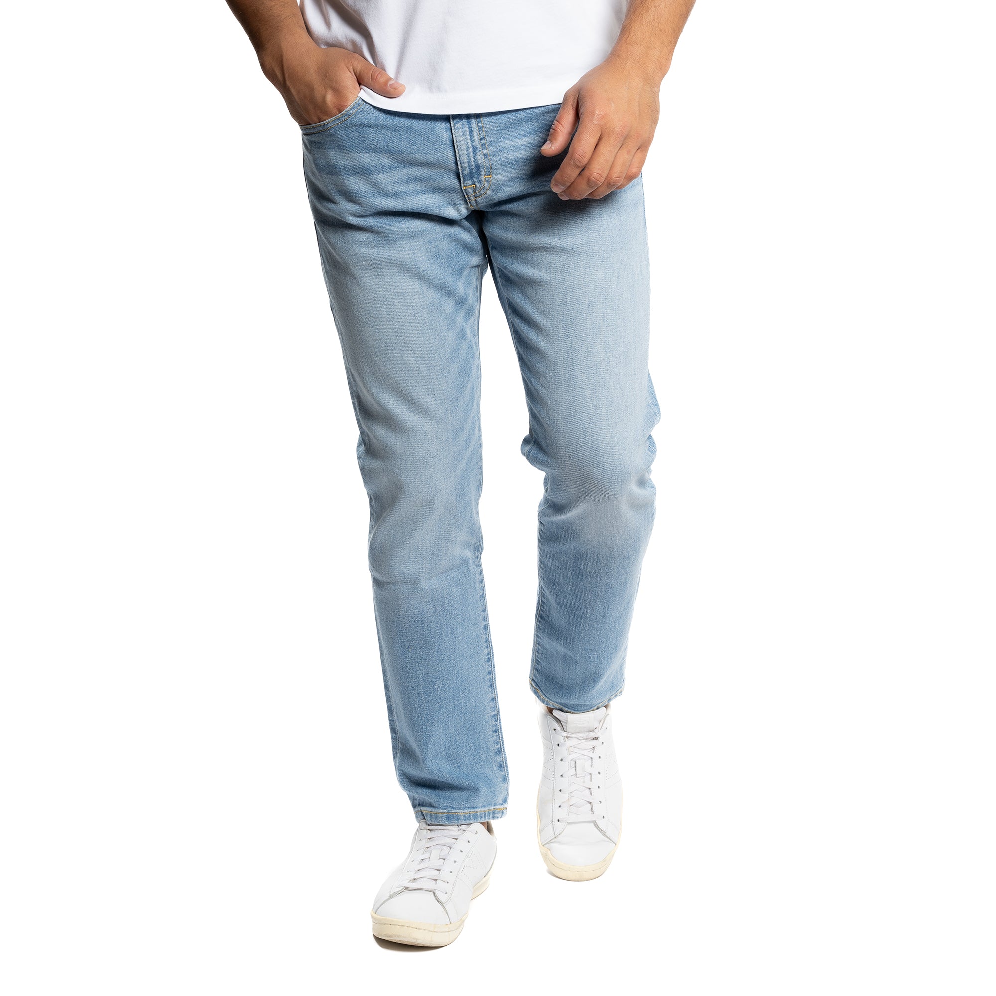 Light Wash Johnny Stretch Jeans Standard Fit for Shorter Men | Peter ...