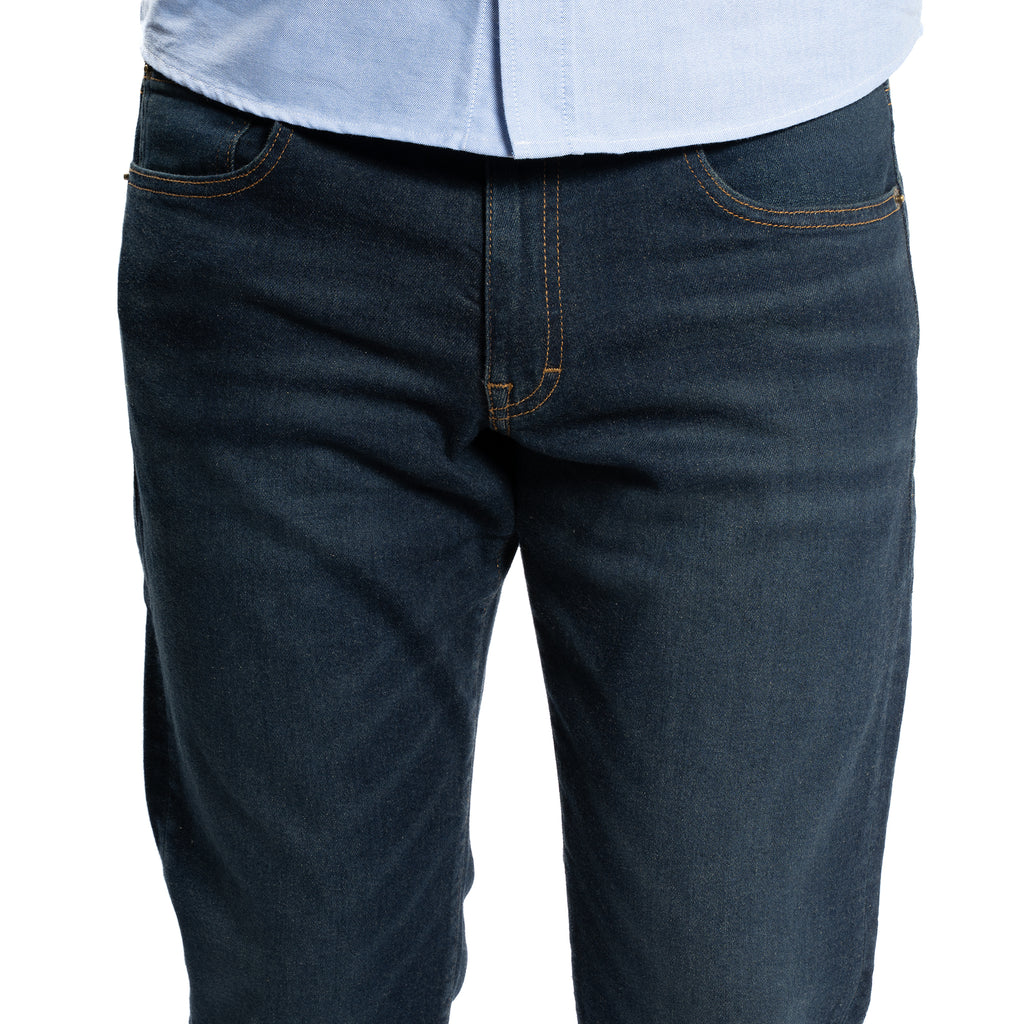 Dark Wash Johnny Stretch Jeans Standard Fit for Shorter Men | Peter ...
