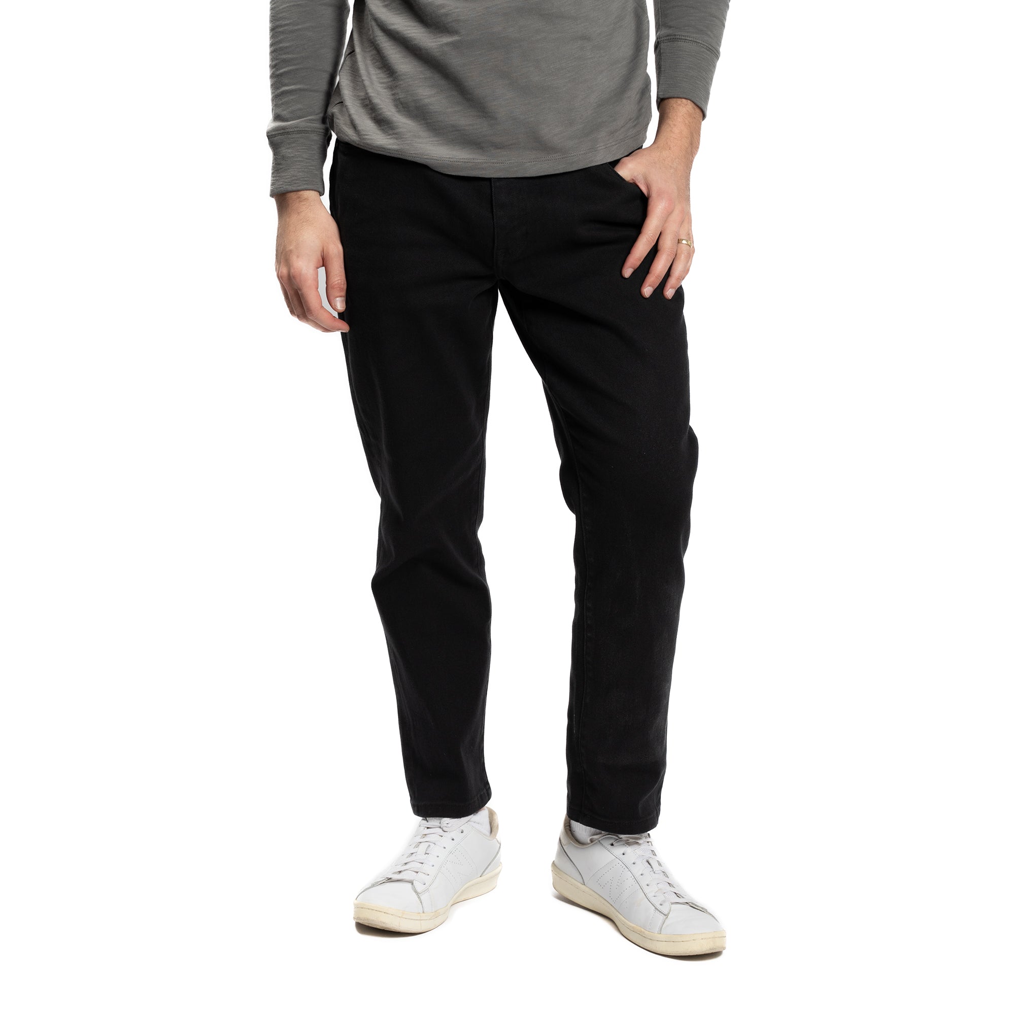 Travel Jeans Standard Fit, Black | Peter Manning NYC