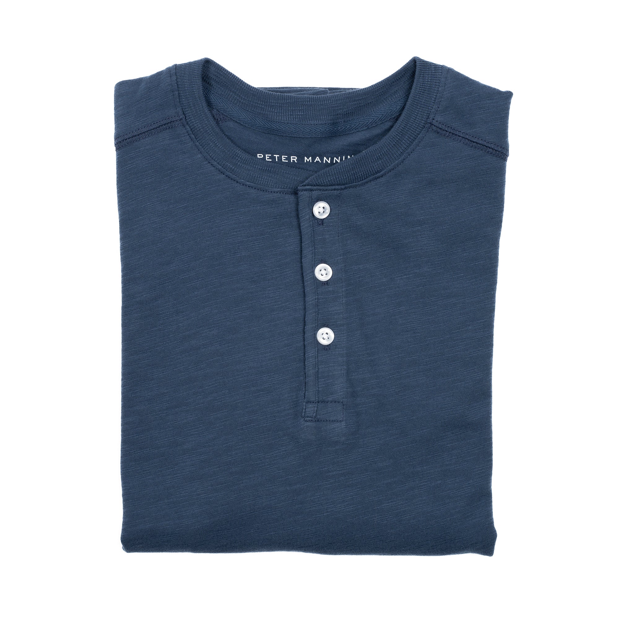 Henley Shirt Long Sleeve - Navy