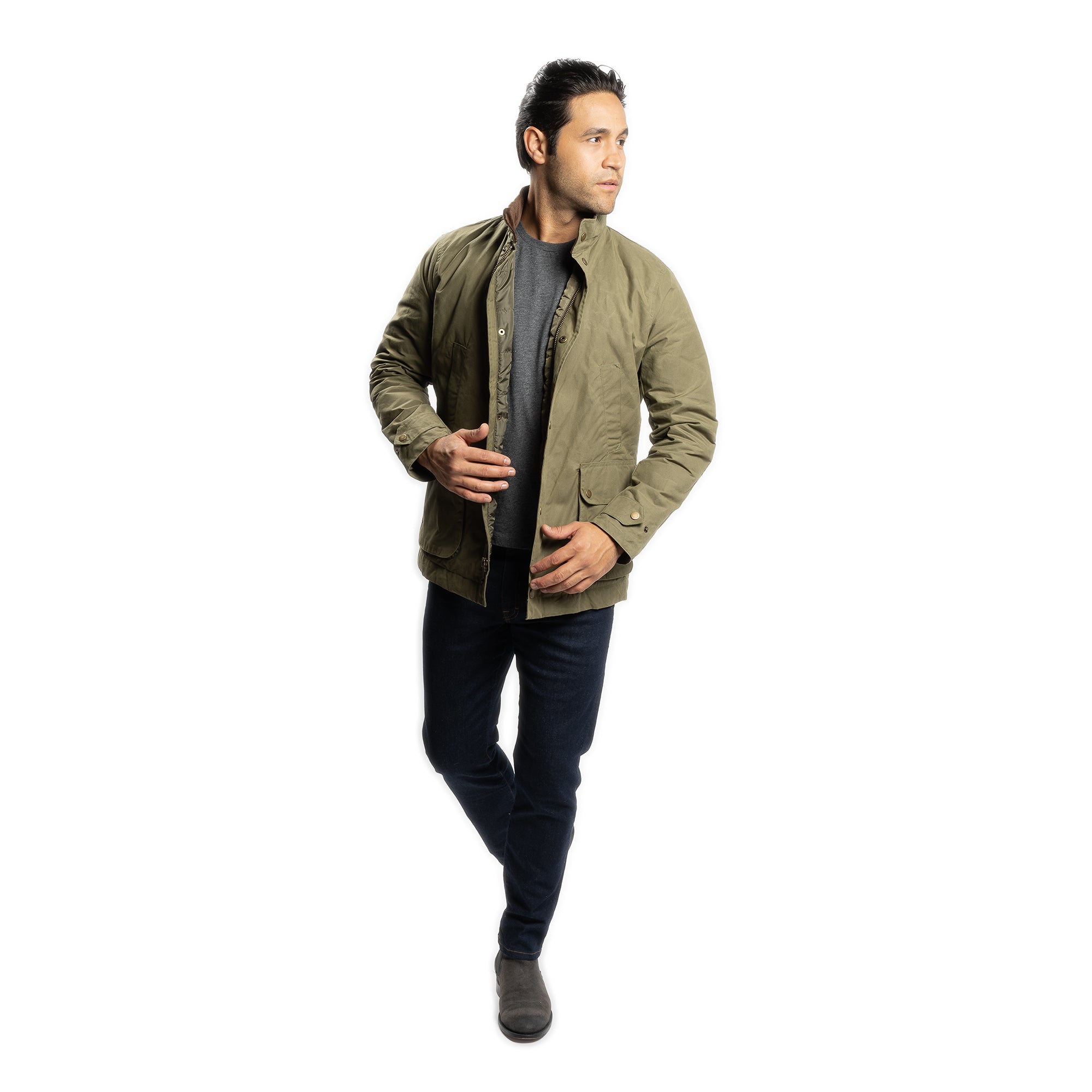 Waxed Jacket - Olive