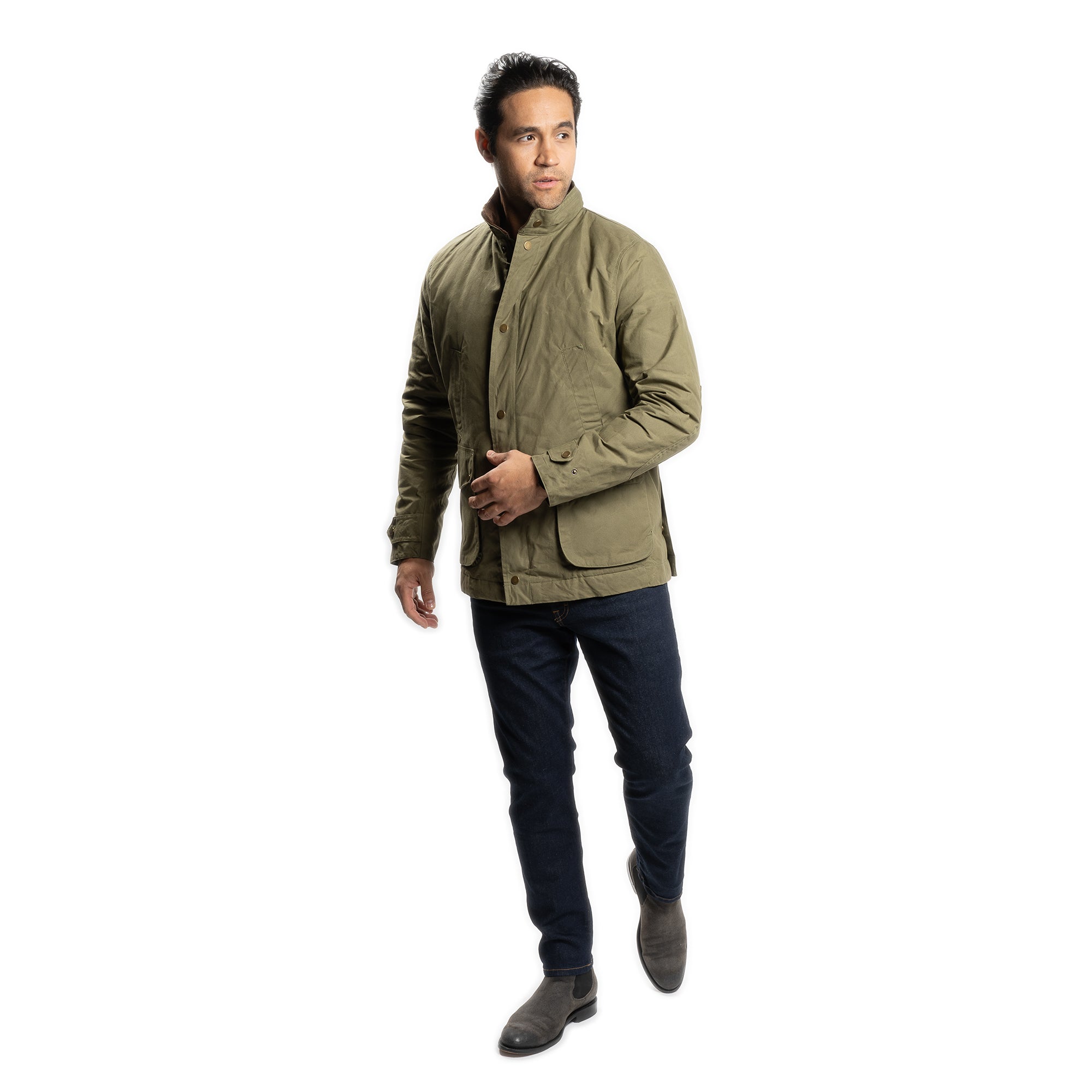 Waxed Jacket - Olive