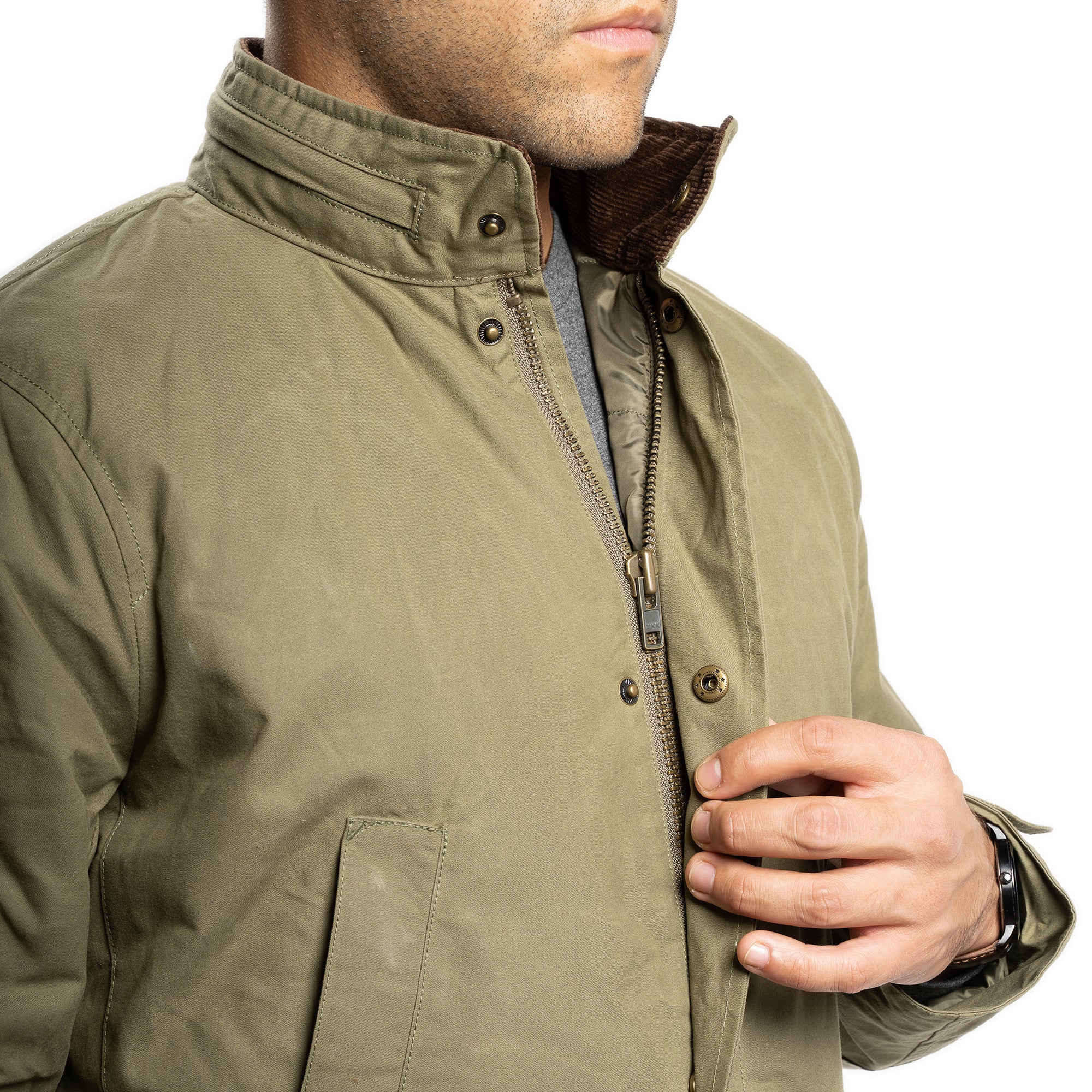 Waxed Jacket - Olive