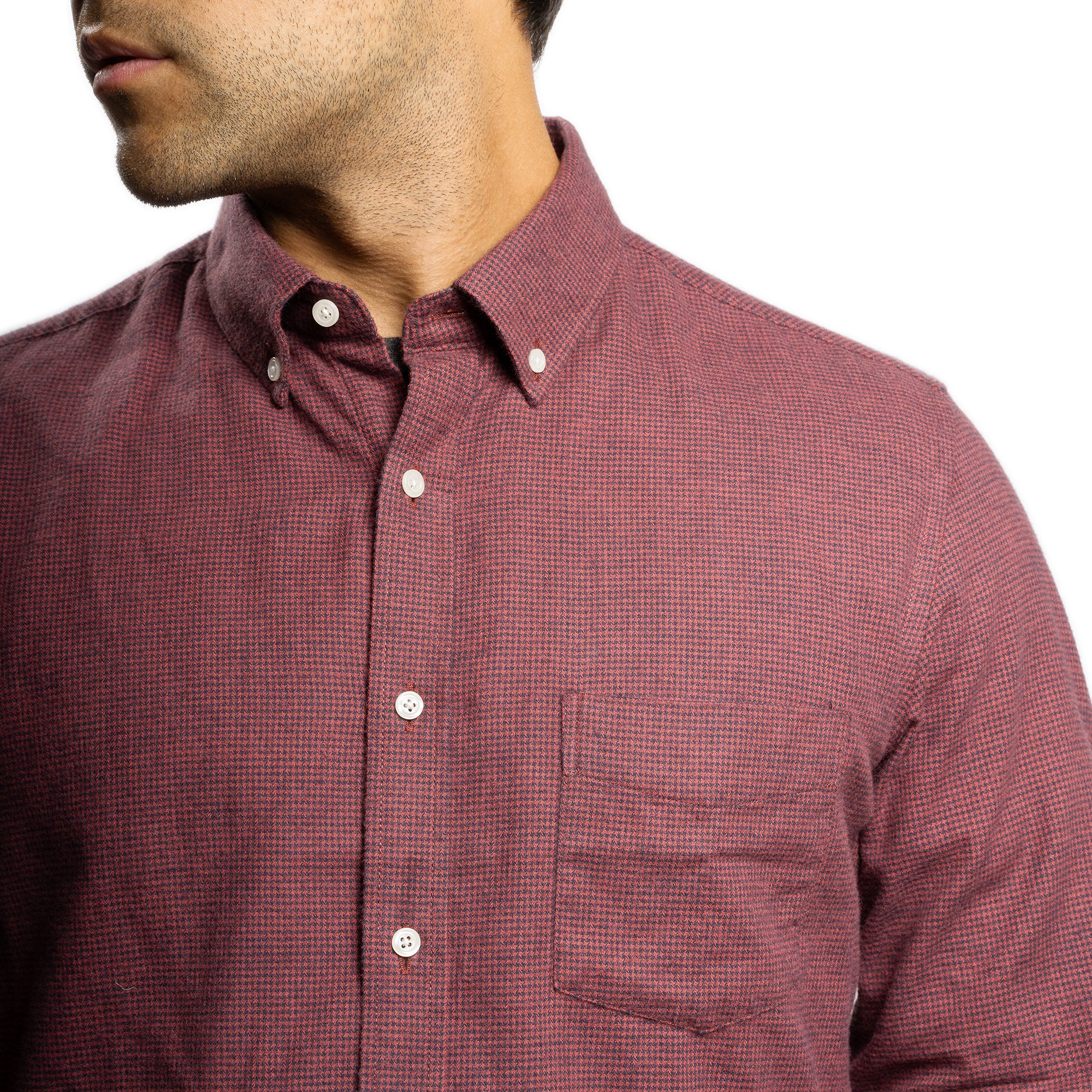 Everyday Flannels - Burgundy Microcheck