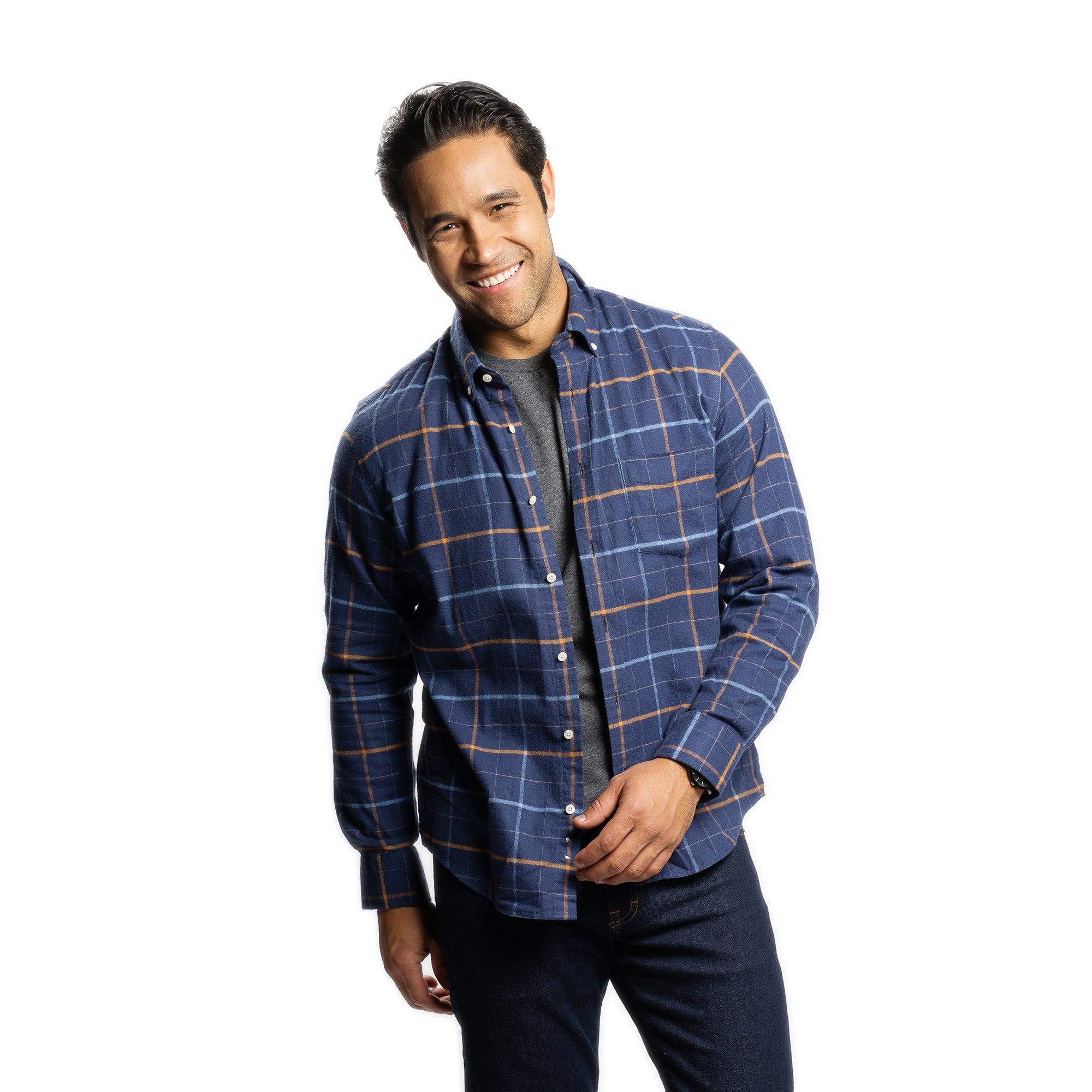 Everyday Flannels - Navy Windowpane