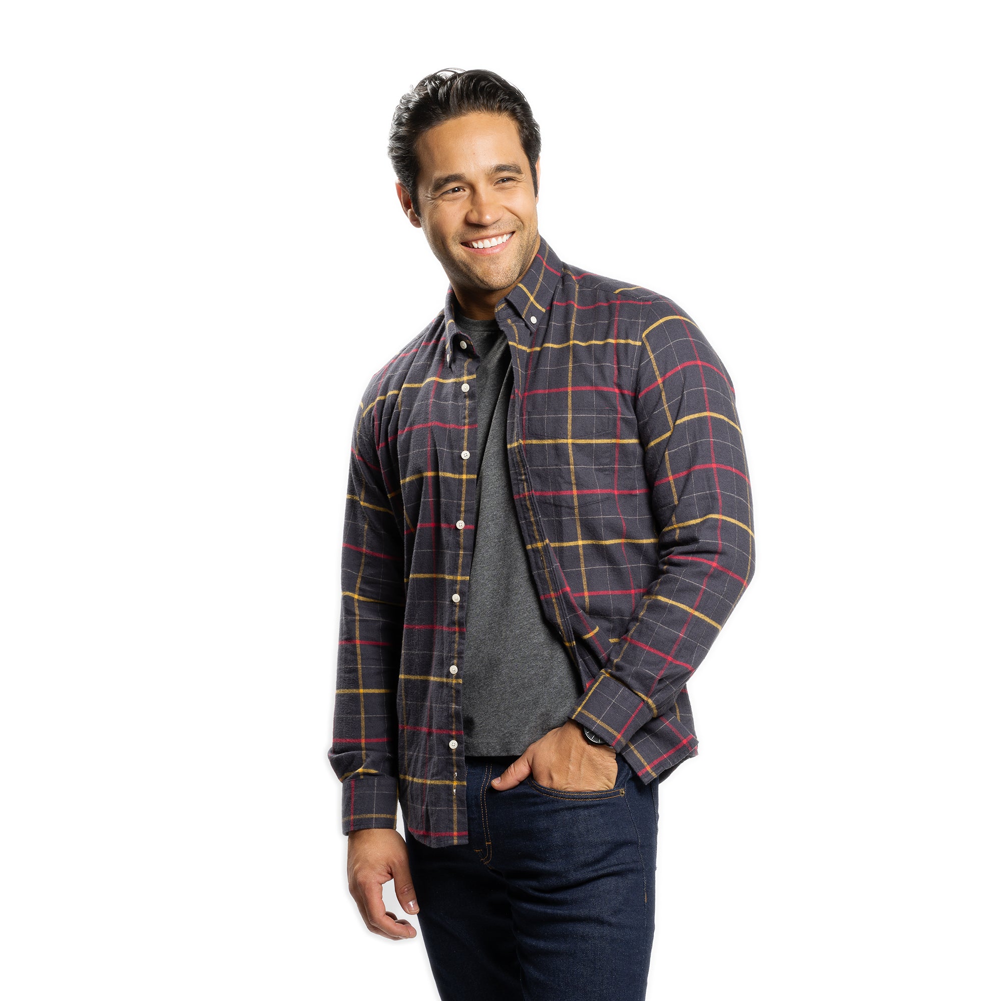 Everyday Flannels - Charcoal Windowpane