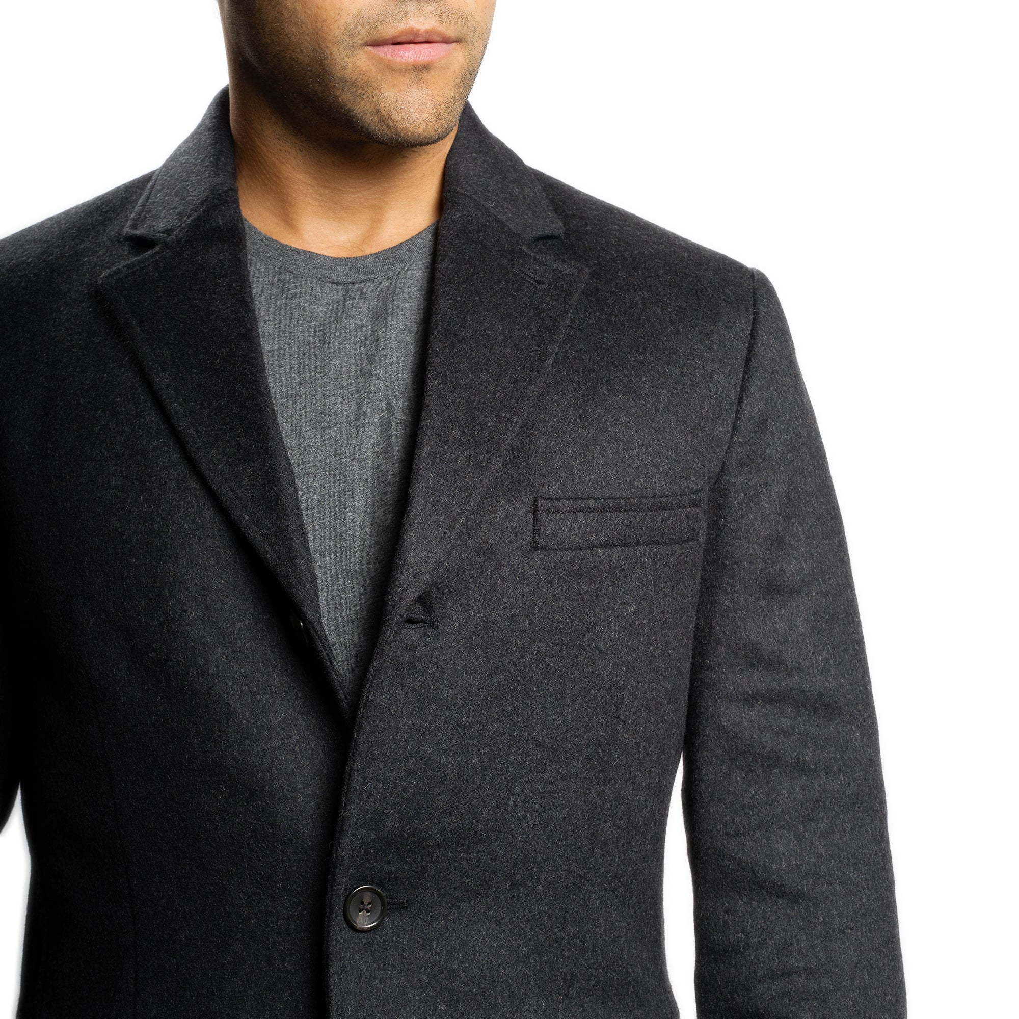 Fulton Wool Cashmere Topcoat - Charcoal