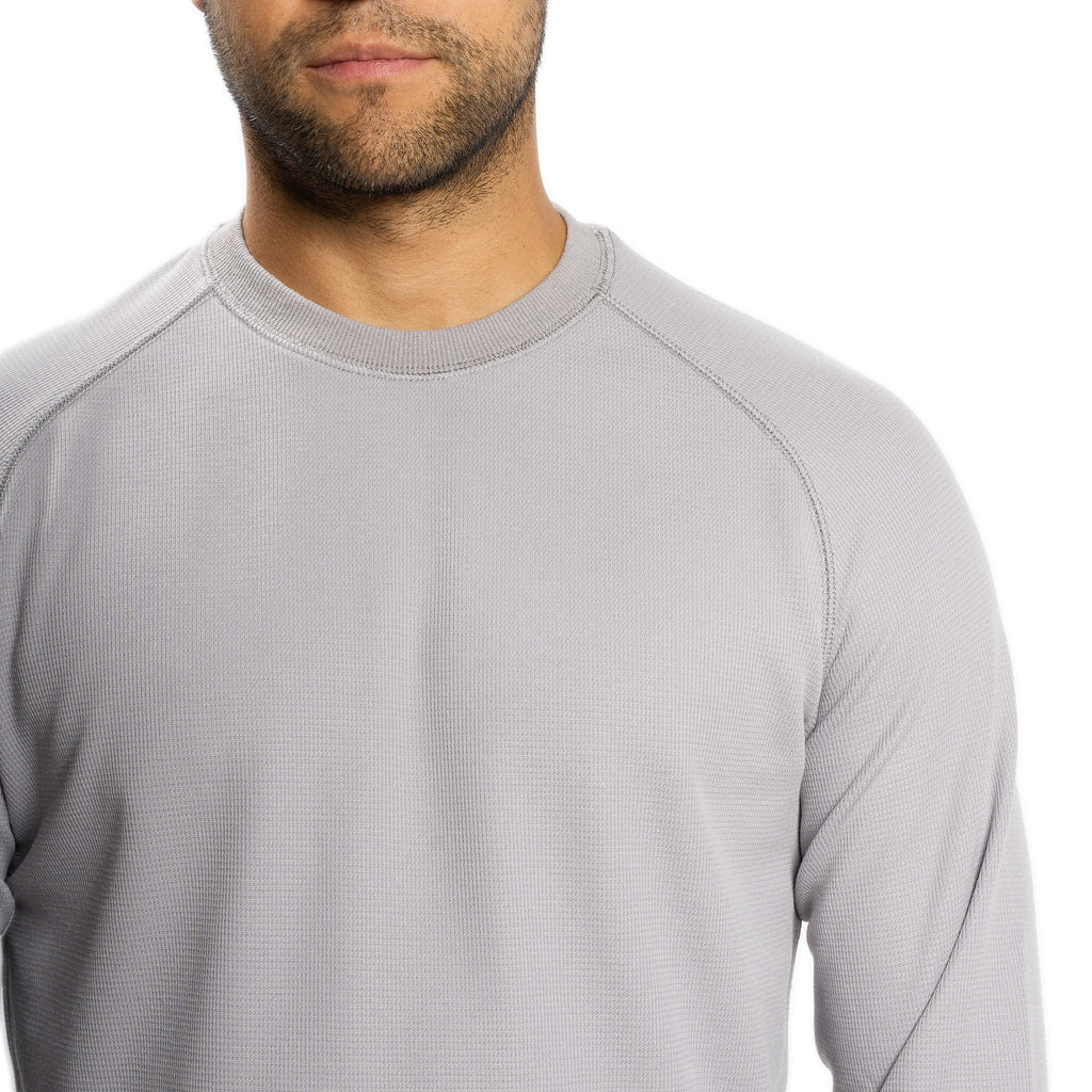 Oht Raglan Gray Polartec Waffle Shirts, Grey | Peter Manning NYC