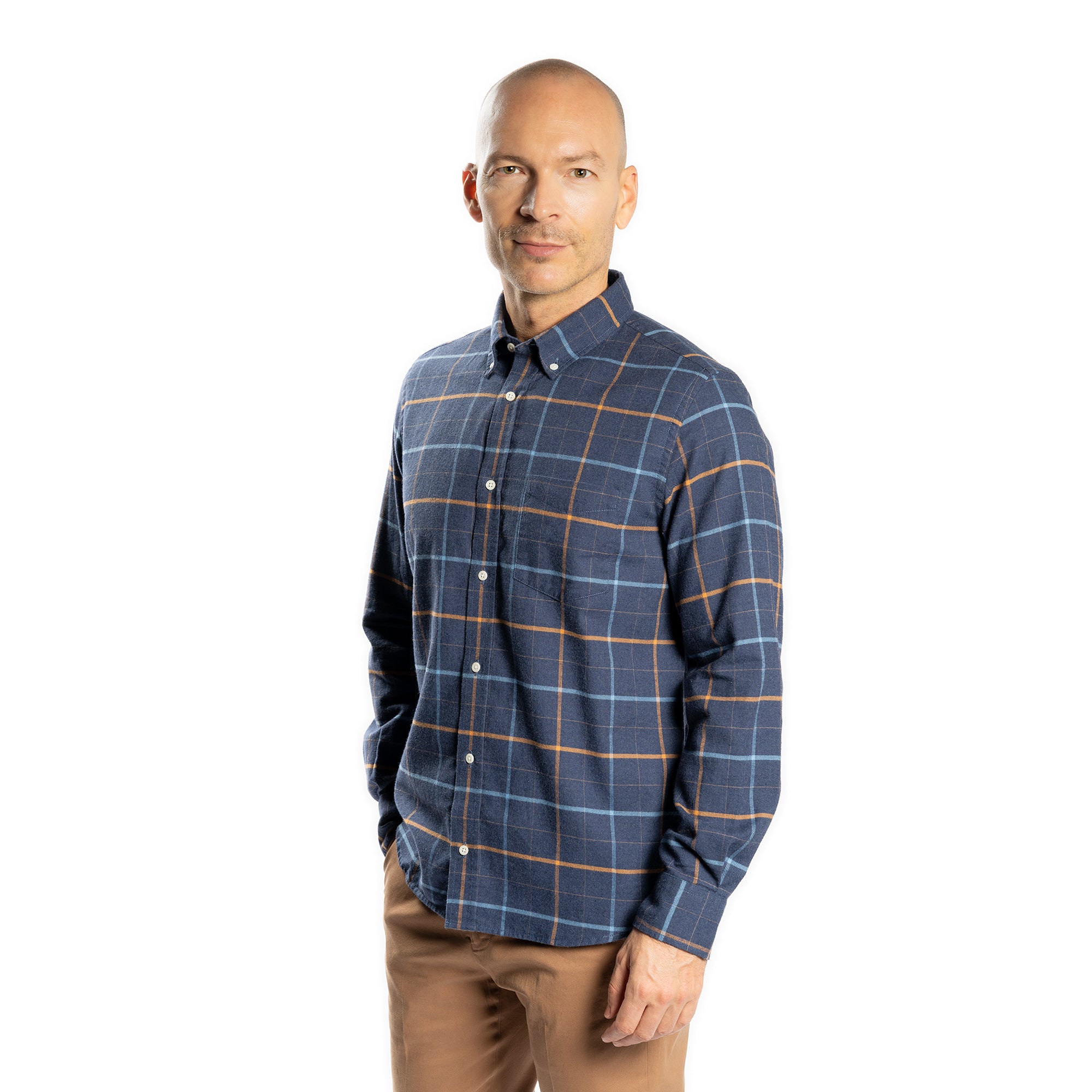 Everyday Flannels - Navy Windowpane