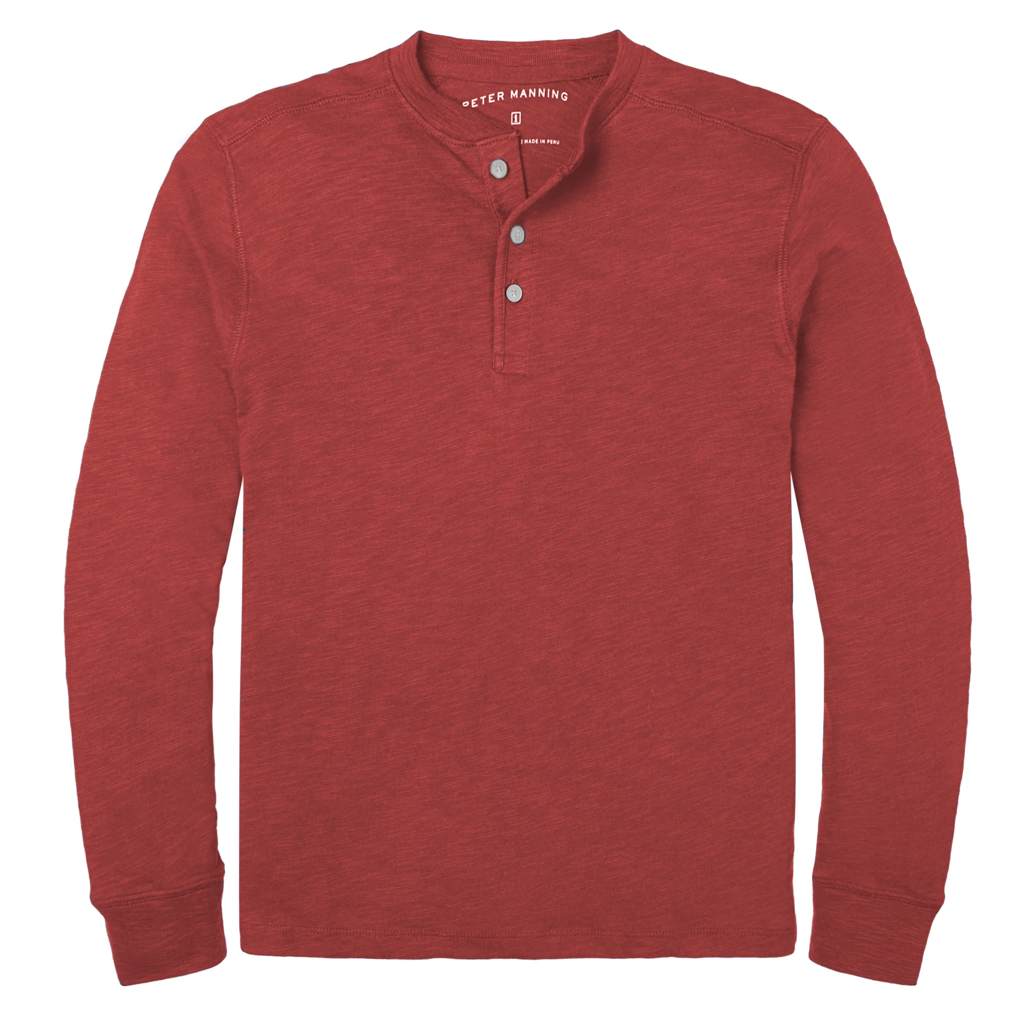 Henley Shirt Long Sleeve - Burgundy